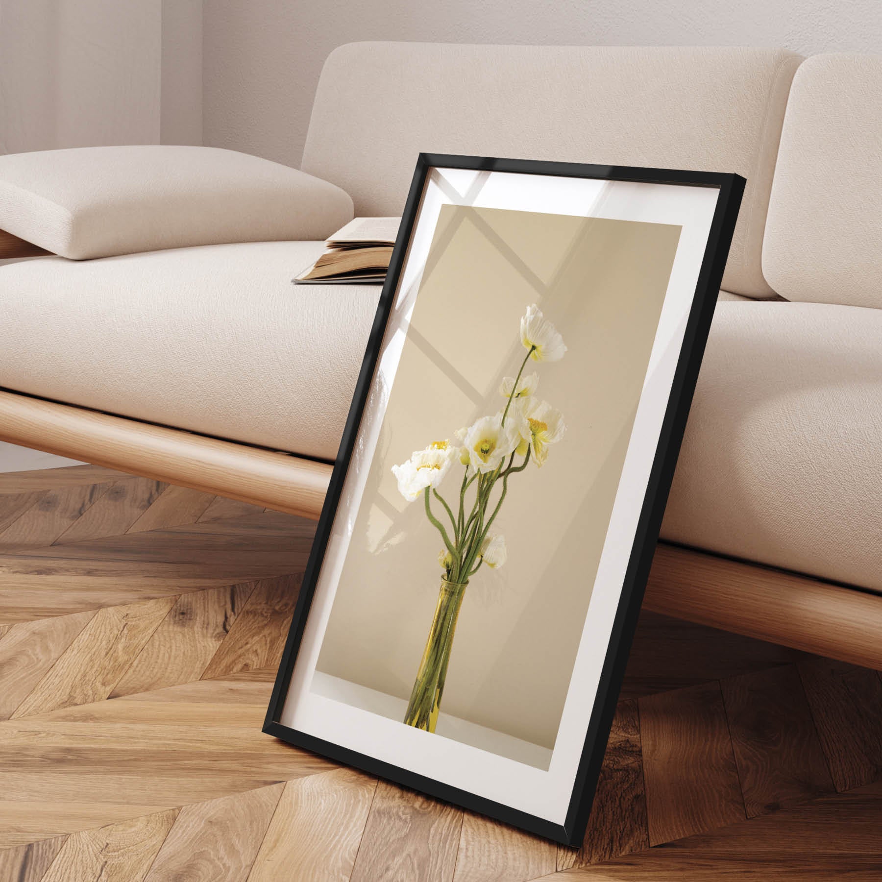 Κορνίζα Nordic Line Slim - Μαύρο Ξύλο Ακρυλικό Γυαλί W50 x H70 cm INCADO