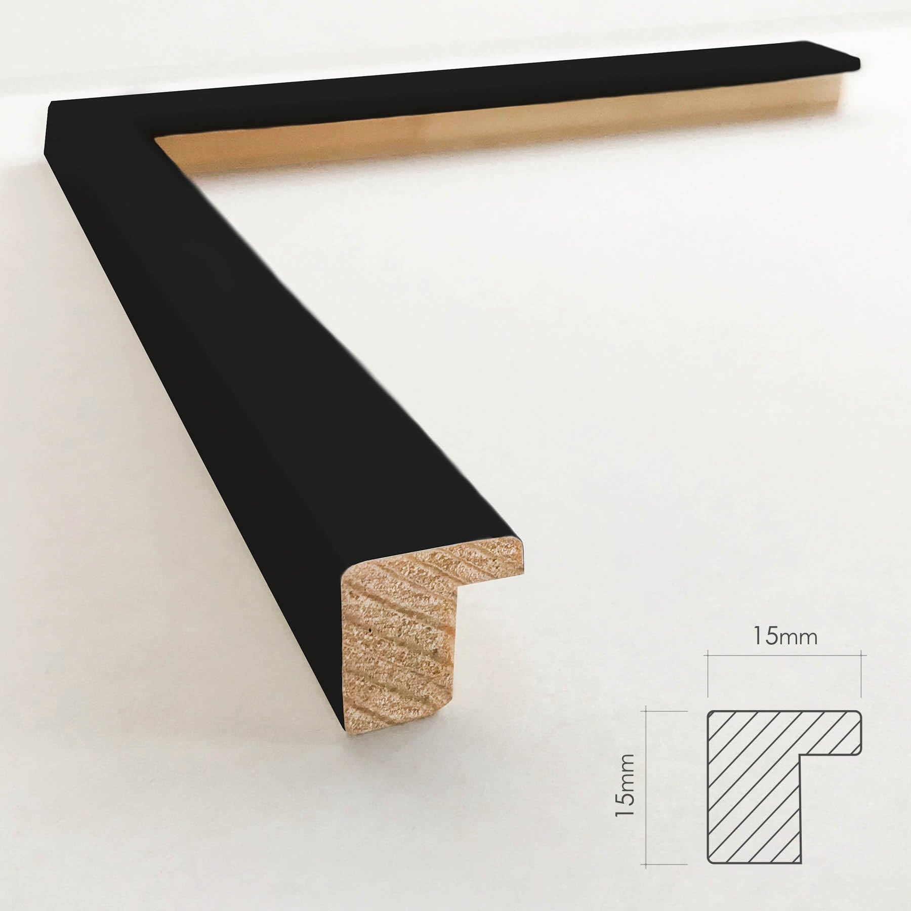 Κορνίζα Nordic Line Slim - Μαύρο Ξύλο Ακρυλικό Γυαλί W50 x H70 cm INCADO