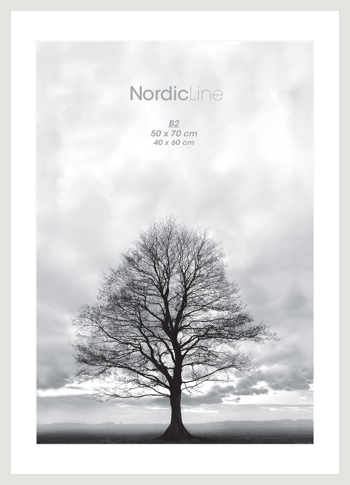 INCADO Κορνίζα Κορνίζα Nordic Line Slim Safety Modern Άσπρο Ξύλο Ακ. Γυαλί 30x40 cm INCADO