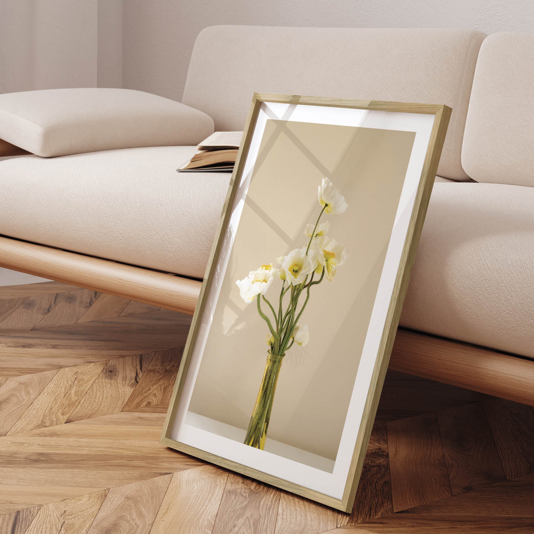 Κορνίζα Nordic Line - Φυσικό Ξύλο Δρυός Ακρυλικό Γυαλί 15 mm W40 x H50 cm INCADO