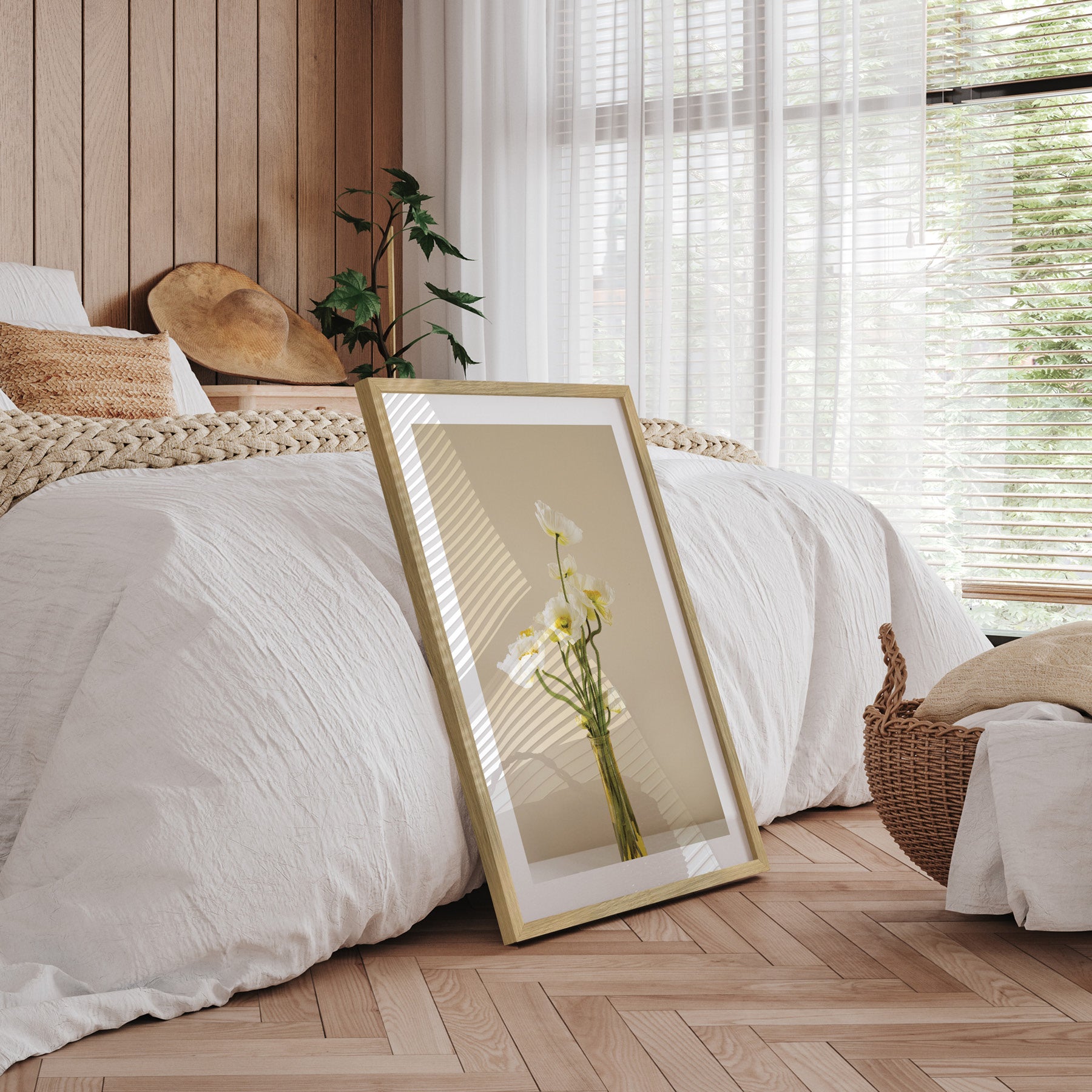 Κορνίζα Nordic Line - Φυσικό Ξύλο Δρυός Ακρυλικό Γυαλί 20 mm W50 x H70 cm INCADO