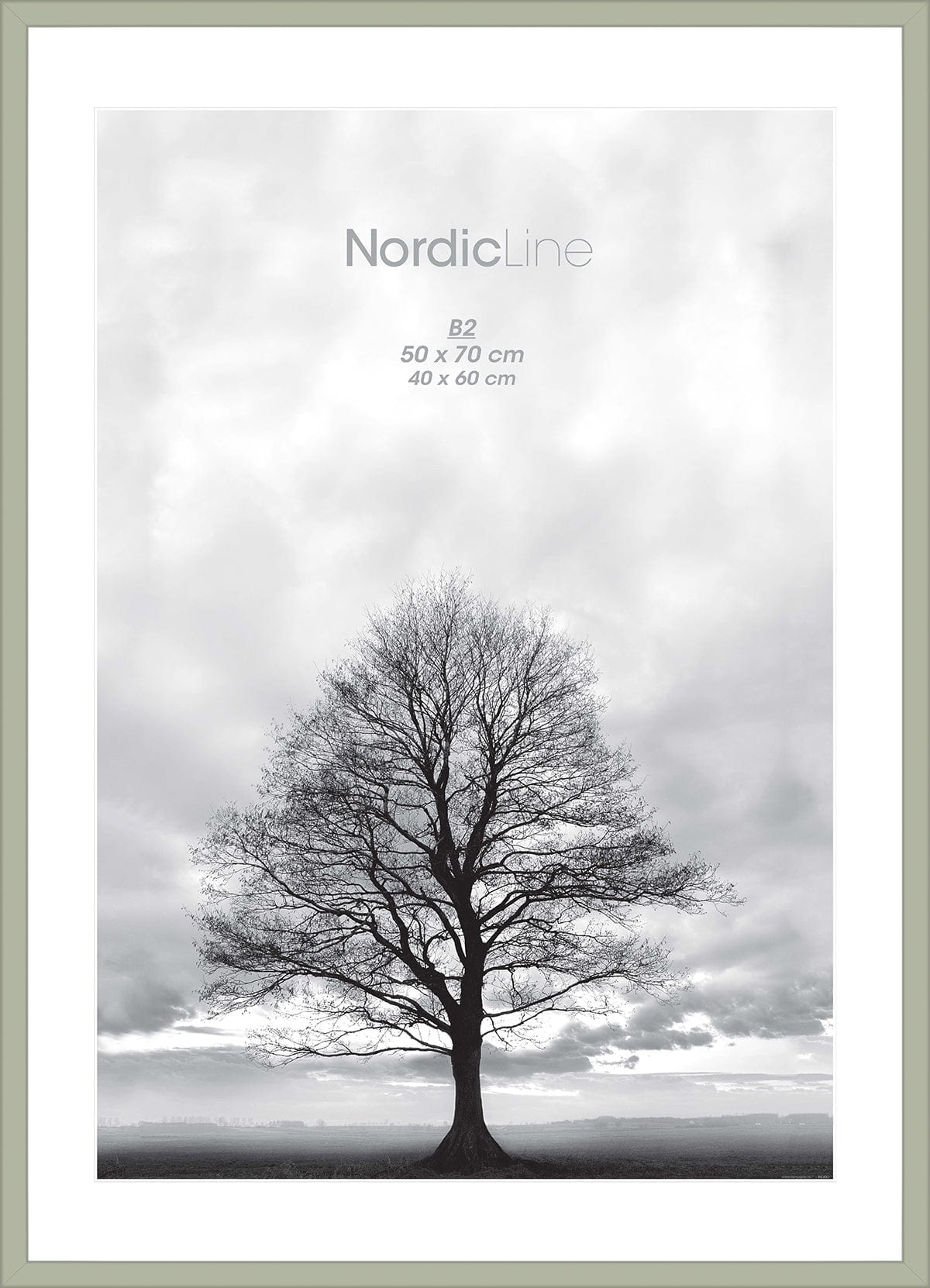 INCADO Κορνίζα Copy of Κορνίζα Nordic Line Ανοιχτό Πράσινο Ξύλο Ακ. Γυαλί 30x40 cm INCADO