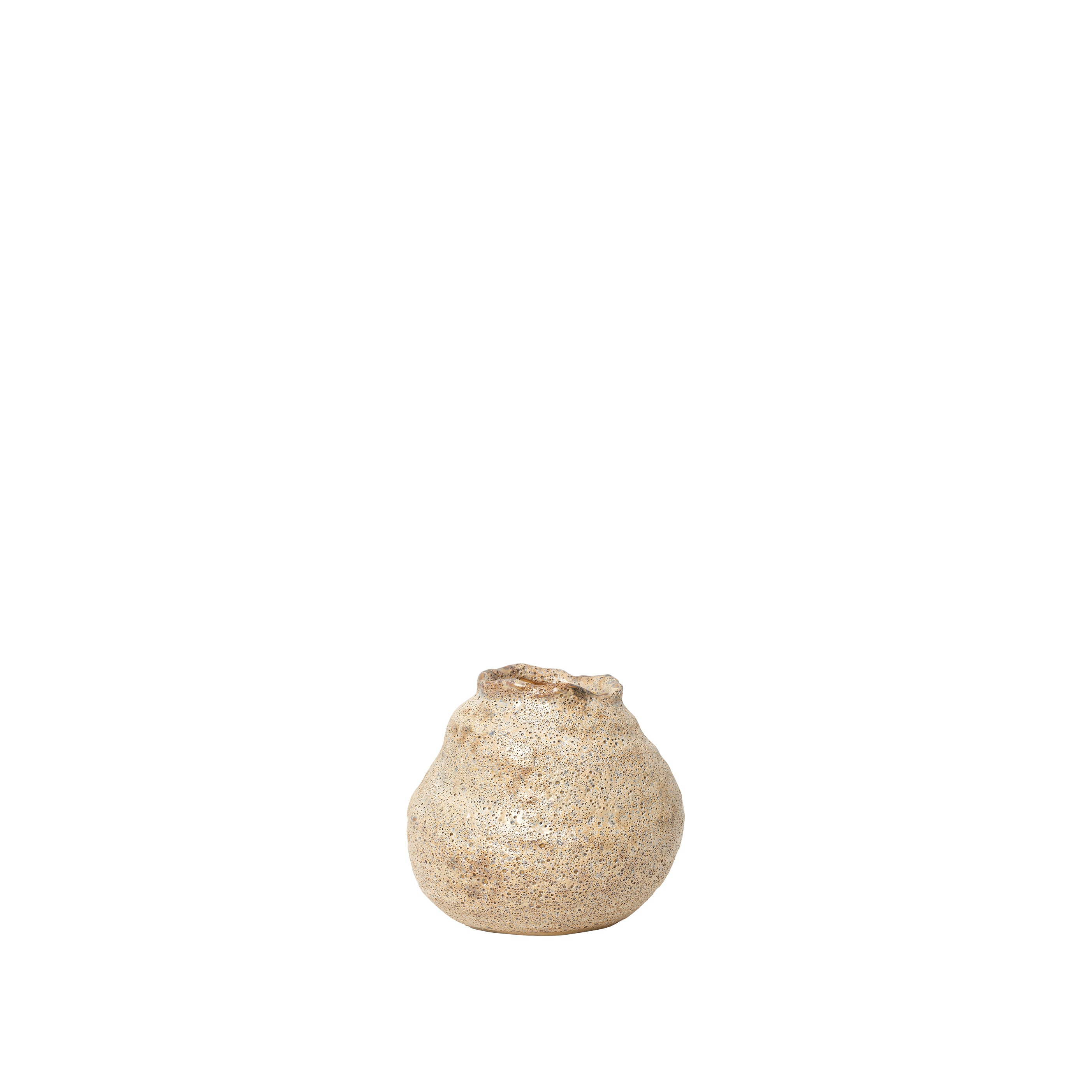 Διακοσμητικό Βάζο Alma Μπεζ Sand Reactive Glazed Κεραμικό Ø11 x H10 cm Broste Copenhagen