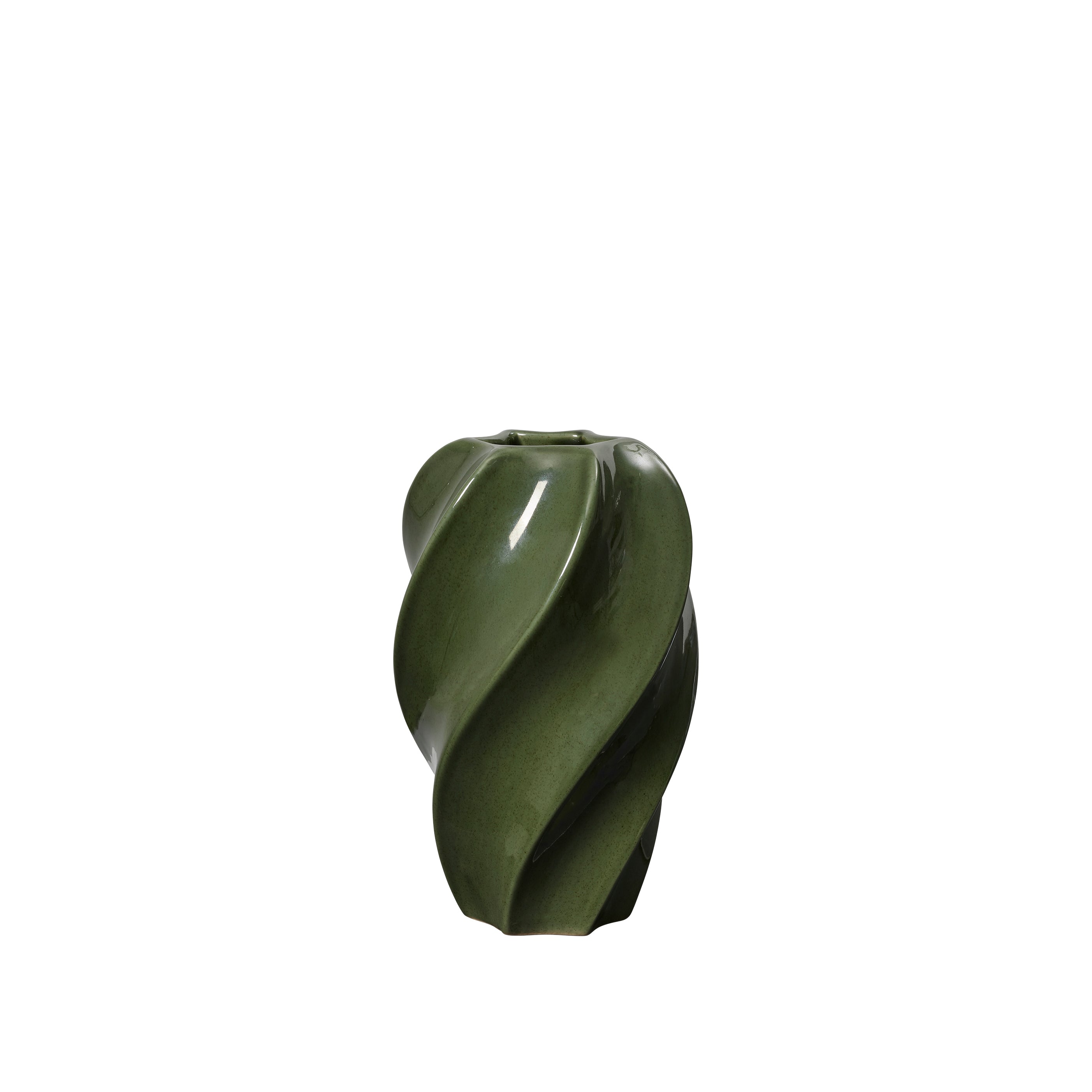 Βάζο Hunter Glossy Glazed Πράσινο Kεραμικό, Ø15,5 x H24 cm BROSTE COPENHAGEN