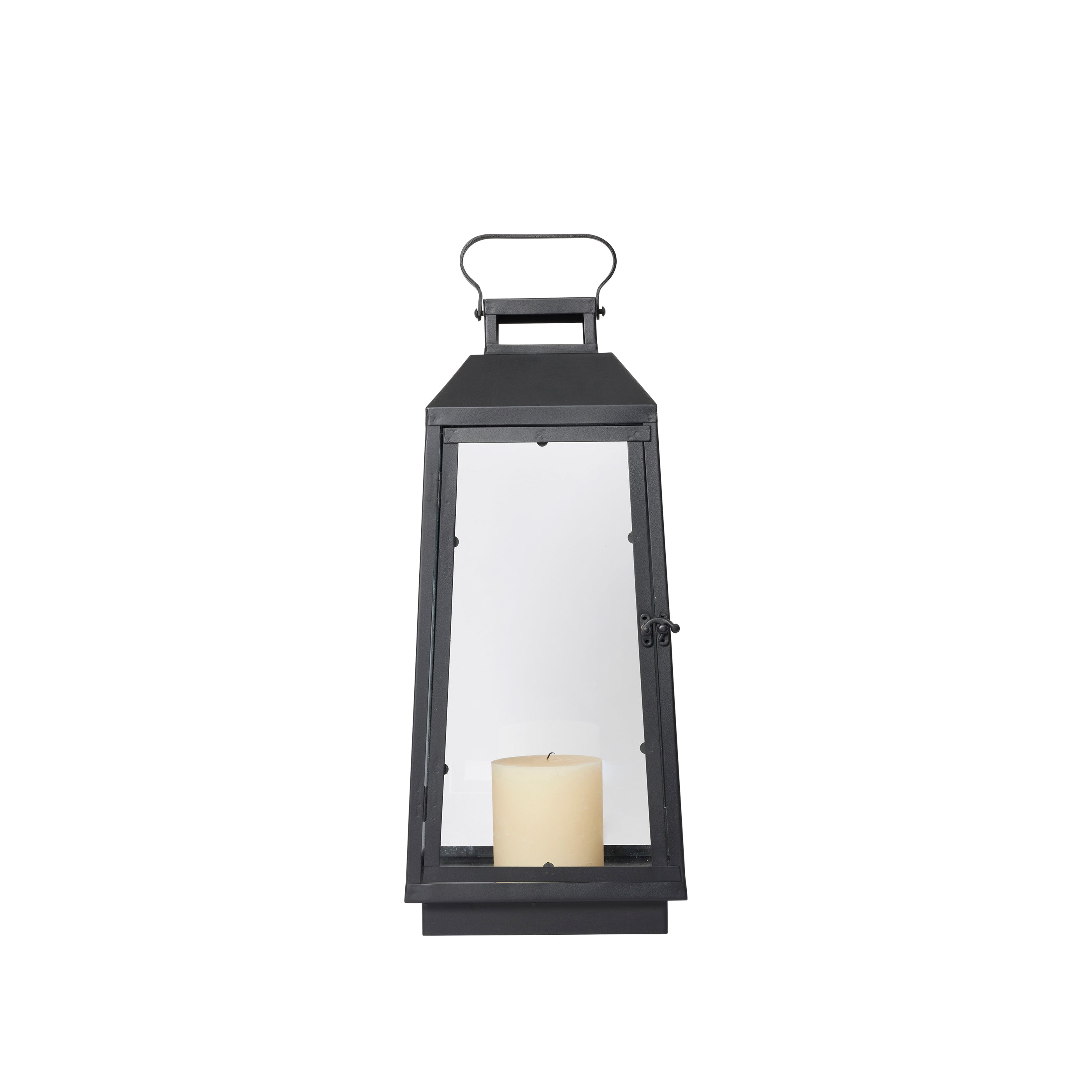 Διακοσμητικό Φανάρι Lou Lantern Iron Μαύρο / Γυαλί Ø24 x H55 cm Broste Copenhagen
