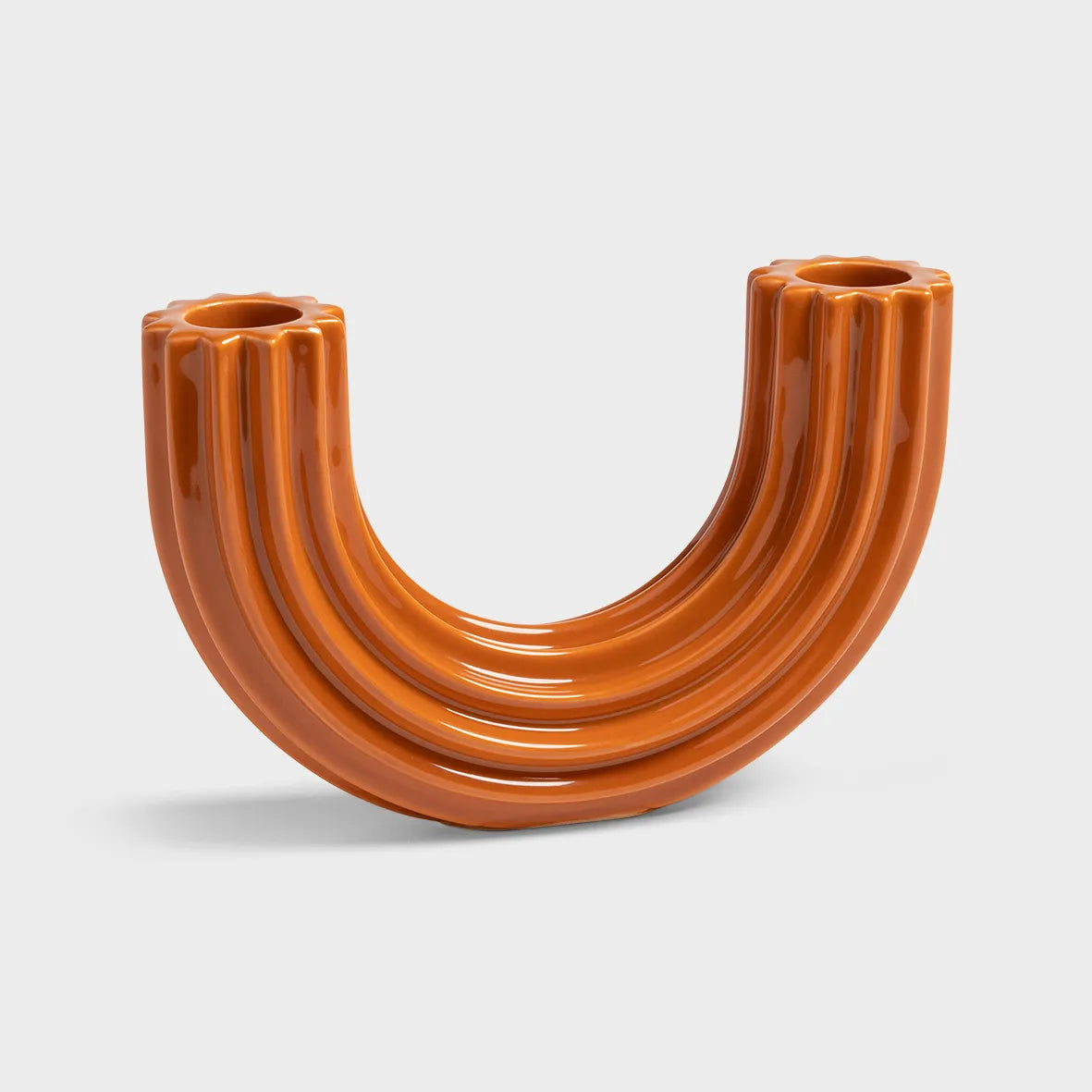 Home - &k Amsterdam Κηροπήγιο Κηροπήγιο Churros Πορτοκαλί - Δολομίτης 16.5 x 4 x 10.5 cm Home - &k Amsterdam