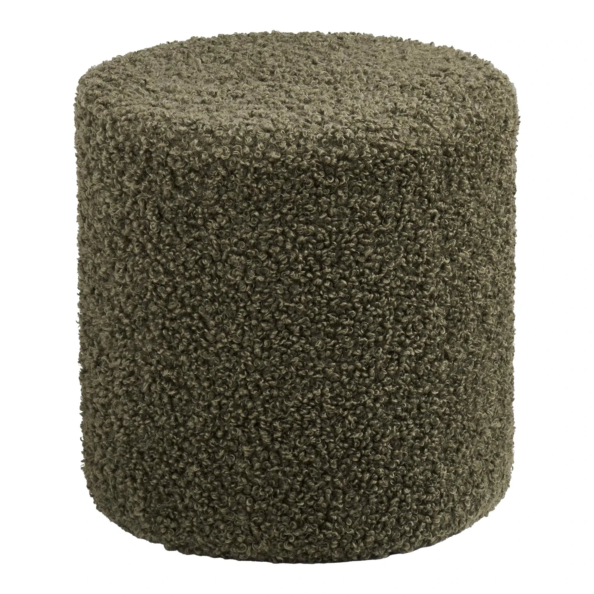 HOUSE NORDIC Πουφ Πουφ Ejby - Μπουκλέ Πράσινο ø34 x H36 cm HOUSE NORDIC