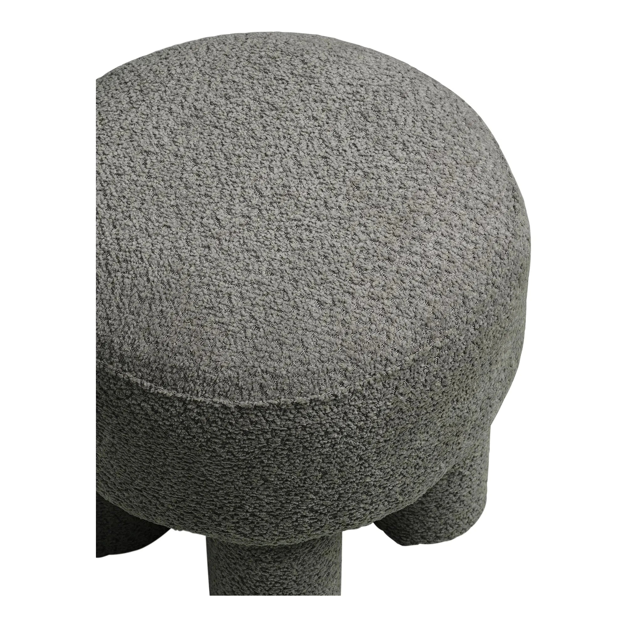 Πουφ Canberra - Πολυεστέρας Αφρός Σκούρο Γκρι ø43 x H43 cm HOUSE NORDIC