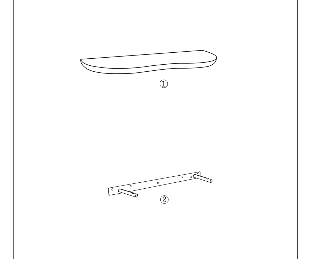 Ράφι Botta - MDF Ξύλο Καφέ W57 x L19 x H2,5 cm HOUSE NORDIC