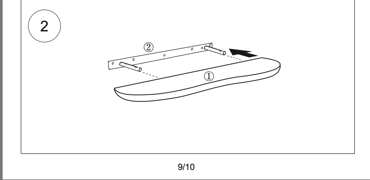 Ράφι Botta - MDF Ξύλο Καφέ W57 x L19 x H2,5 cm HOUSE NORDIC