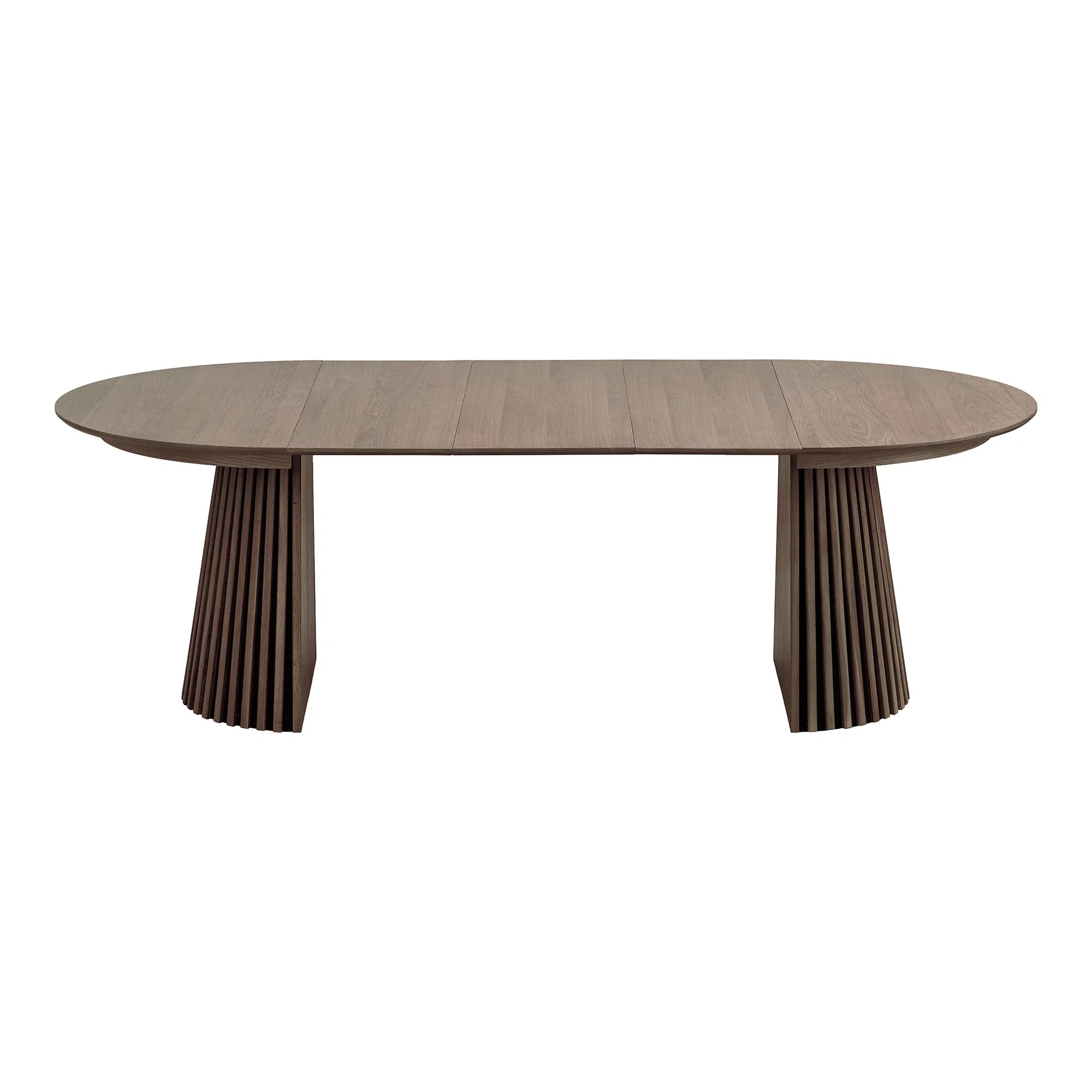 Osaka Dining Table Στρογγυλή 3 Επεκτάσεων, Smoked Καφέ Oak Veneer, MDF ø120x120-160-200-240x75 cm NORDIC HOUSE
