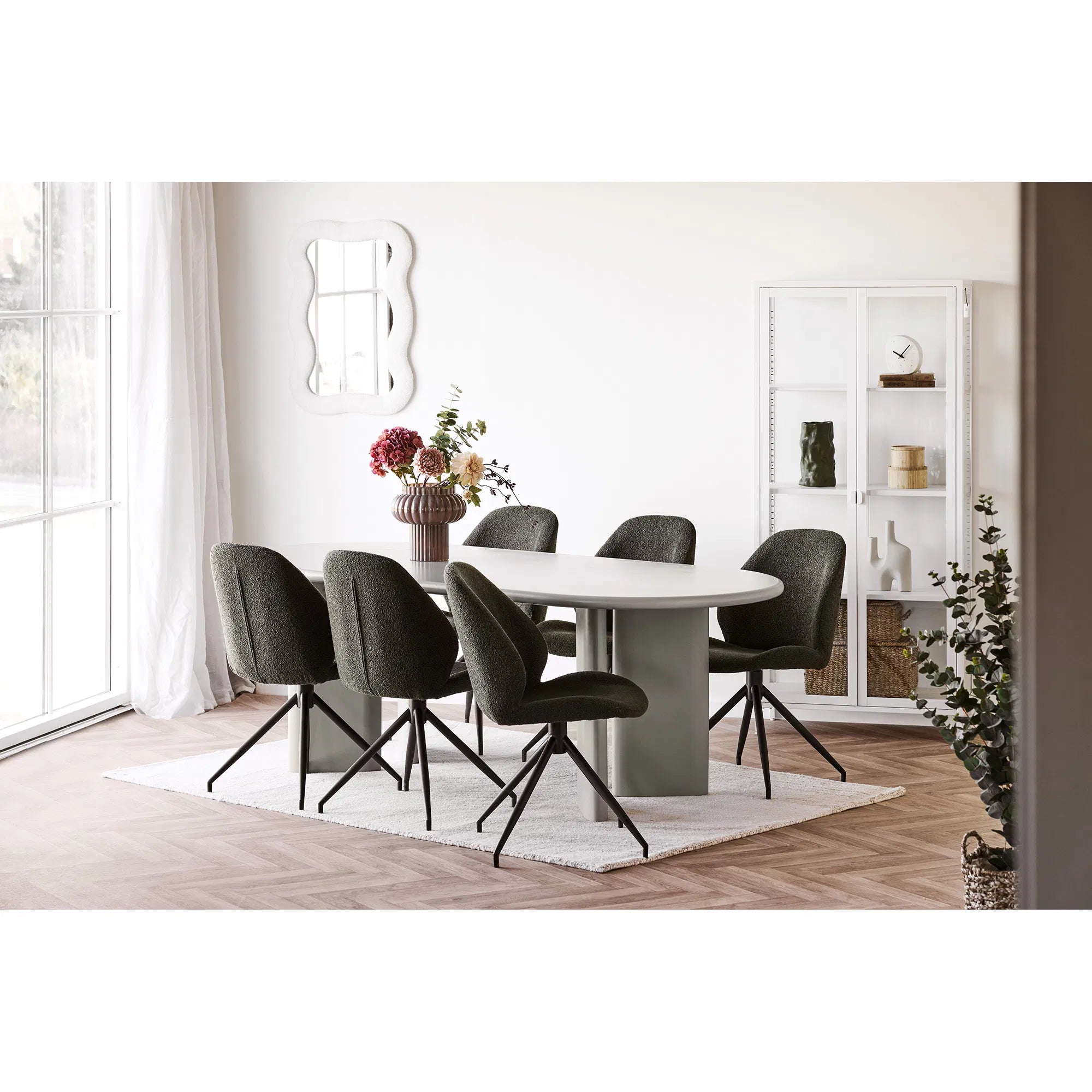 Τραπεζαρία Nagano - MDF Απόχρωση Sand W100 x H75 x L220 cm HOUSE NORDIC