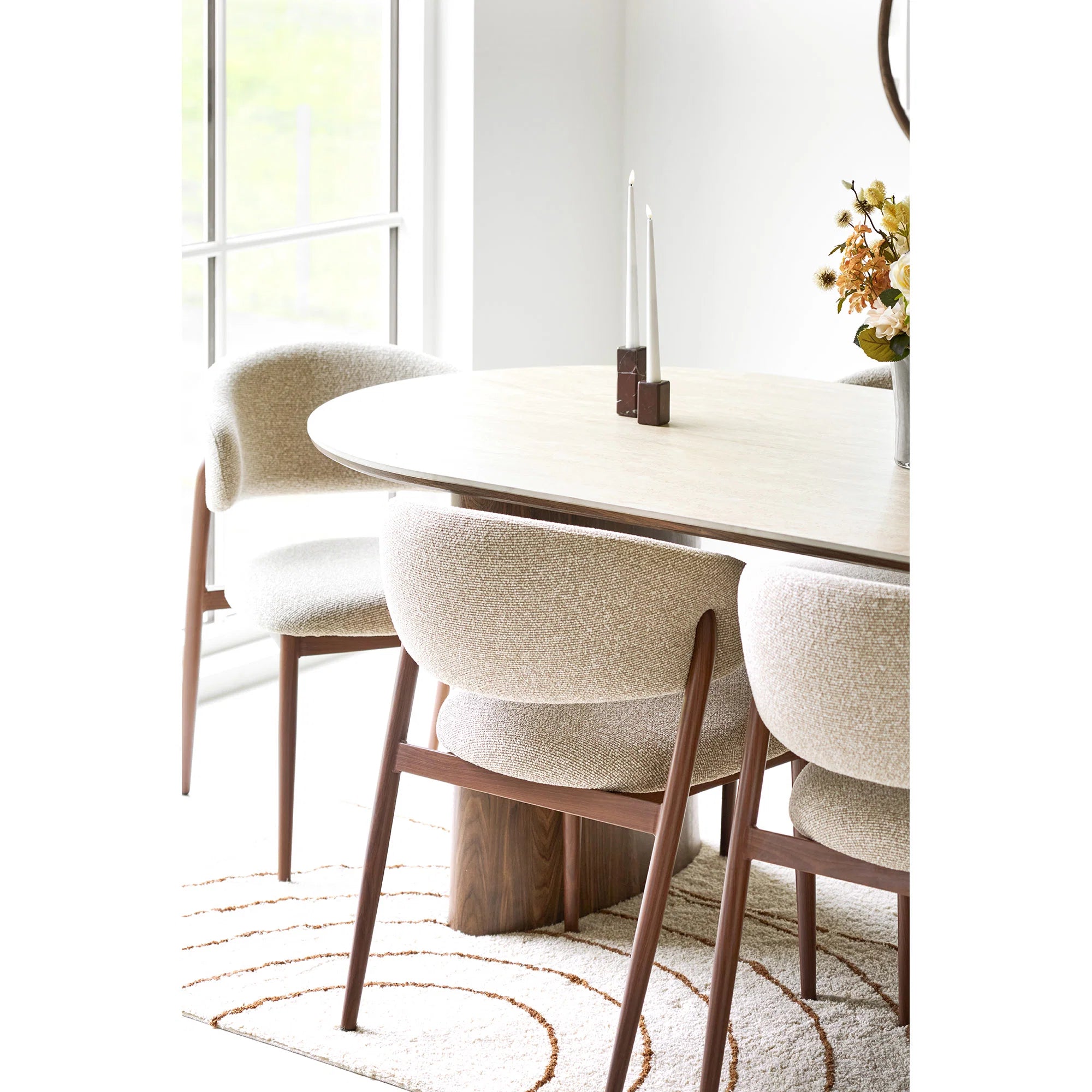 ραπεζαρία Delphi  Ceramic Table Top, Travertine/Dark Brown 100x210x76 cm HOUSE NORDIC