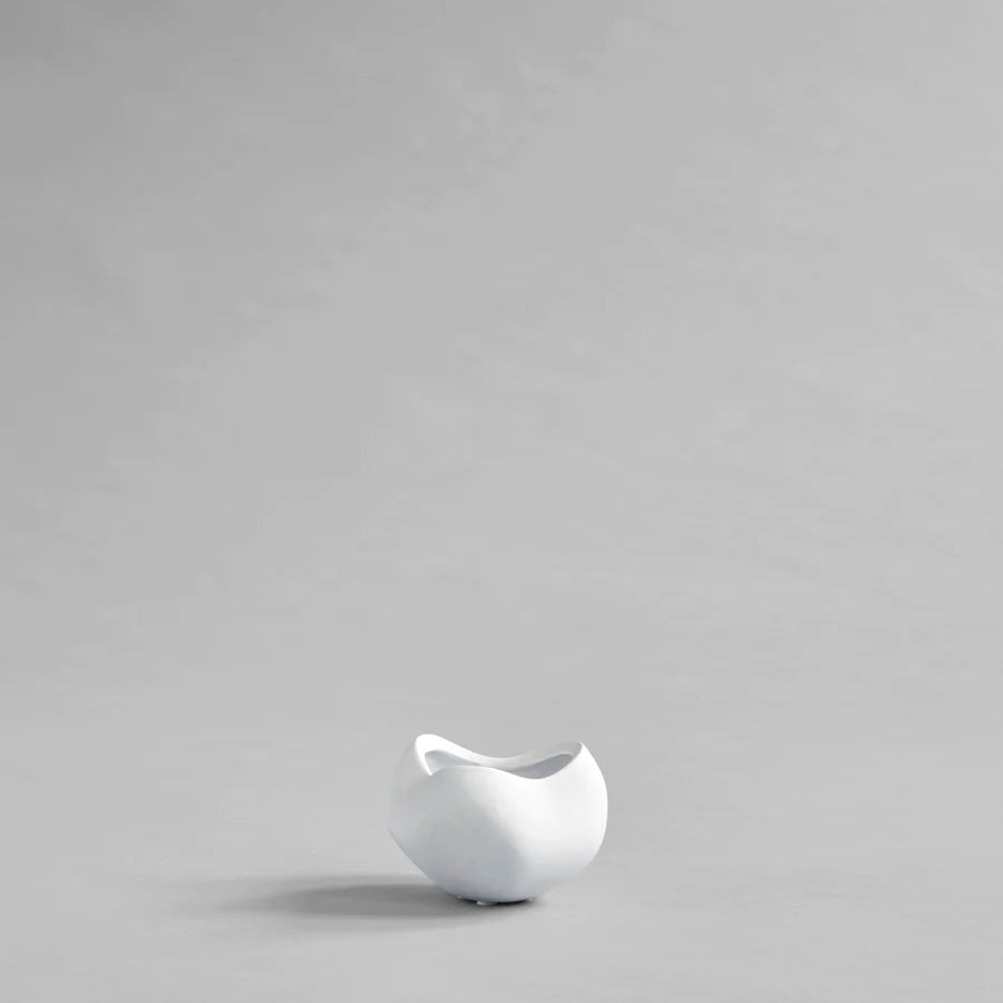 101 COPENHAGEN Διακοσμητικo Μπολ Curve Bowl Mini Κεραμικό Διακοσμητικό Βάζο Άσπρο Η7,5xW10,5xL11,5cm 101 COPENHAGEN