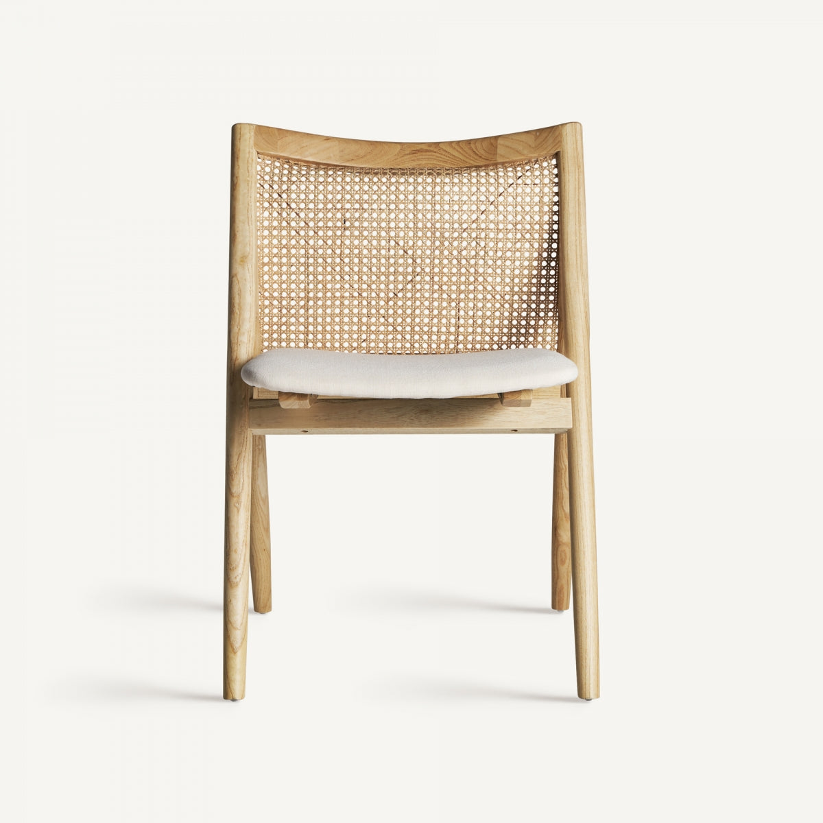 VICAL Καρέκλα Καρέκλα Chay Ξύλο Φτελιάς/Ραταν Φυσικό H77xW54xD67 cm VICAL