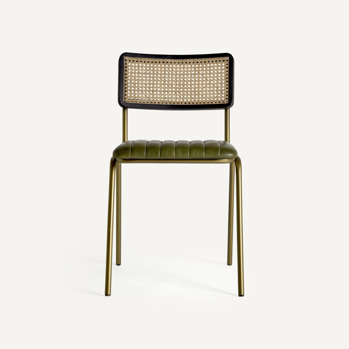 VICAL Καρέκλα Καρέκλα ALMSTOCK Δέρμα/Μέταλλο Χακί H79xW44xD51 cm VICAL