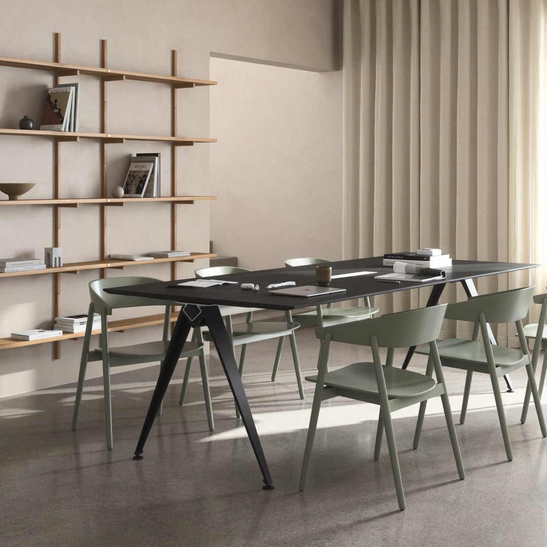 Καρέκλα AC2 Armchair - Beech Πράσινη - Οξιά / Καπλαμάς Κάθισμα  H74xW58xD53xS44 cm ANDERSEN FURNITURE