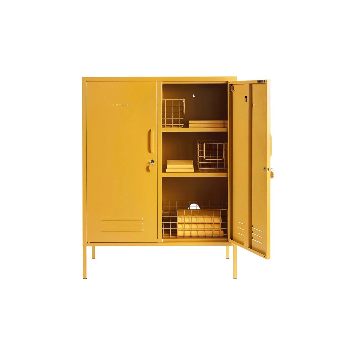 Mustard Ντουλάπι Μεταλλικό ντουλάπι Locker The Midi in Mustard Χάλυβα H111xW85xD40cm Mustard