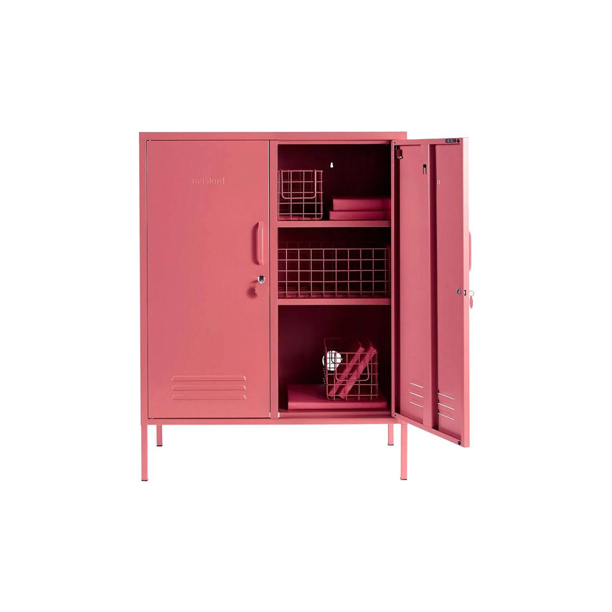 Mustard Ντουλάπι Μεταλλικό ντουλάπι Locker The Midi in Berry Χάλυβα H111xW85xD40cm Mustard