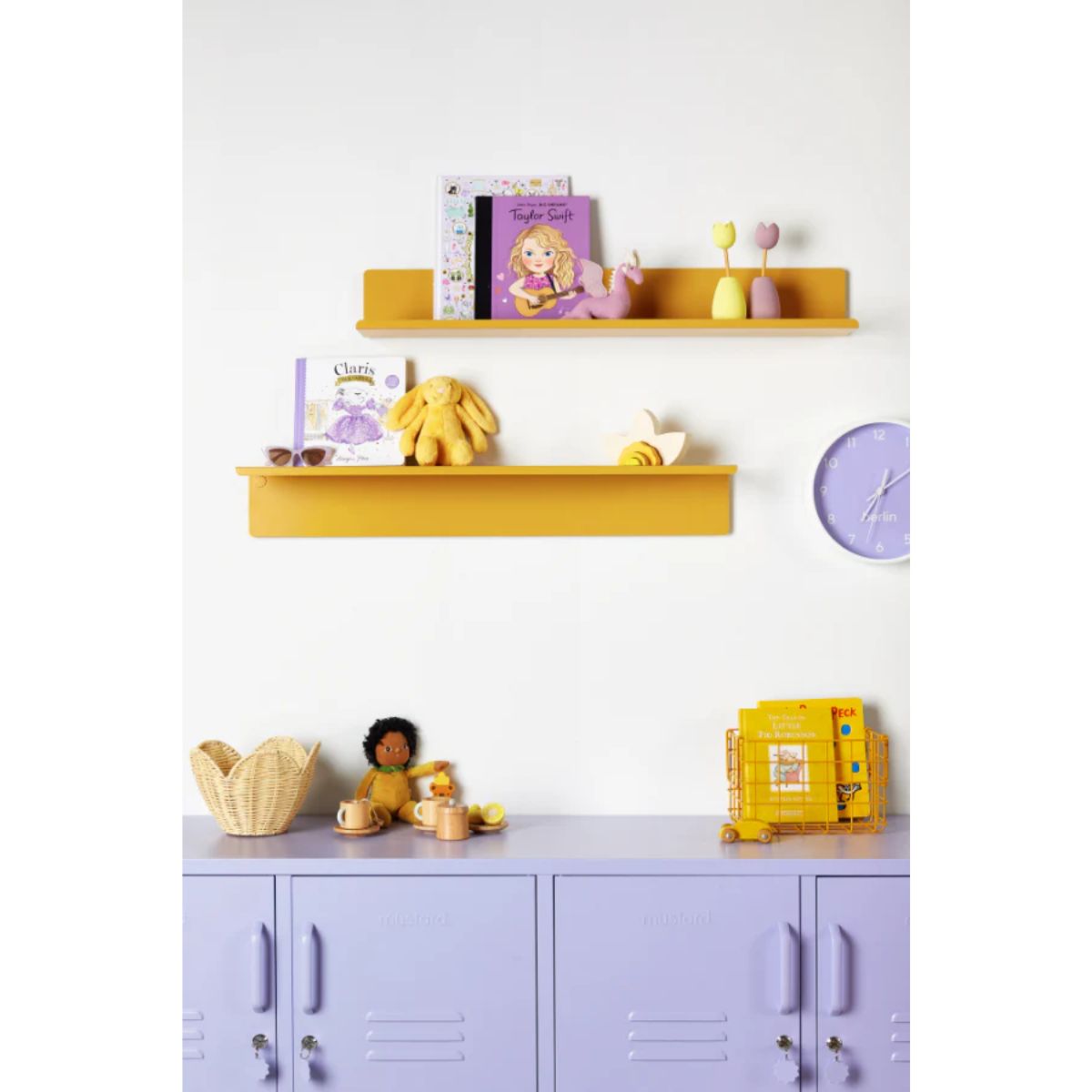 Mustard Ράφι Μεταλλικό ράφι The Ledge Small in Mustard Χάλυβα H12xW85xD13cm Mustard