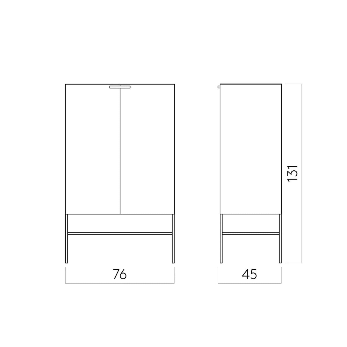 KRISTINA DAM studio cabinet Grid Cabinet Μαύρο 45x76x31cm KRISTINA DAM