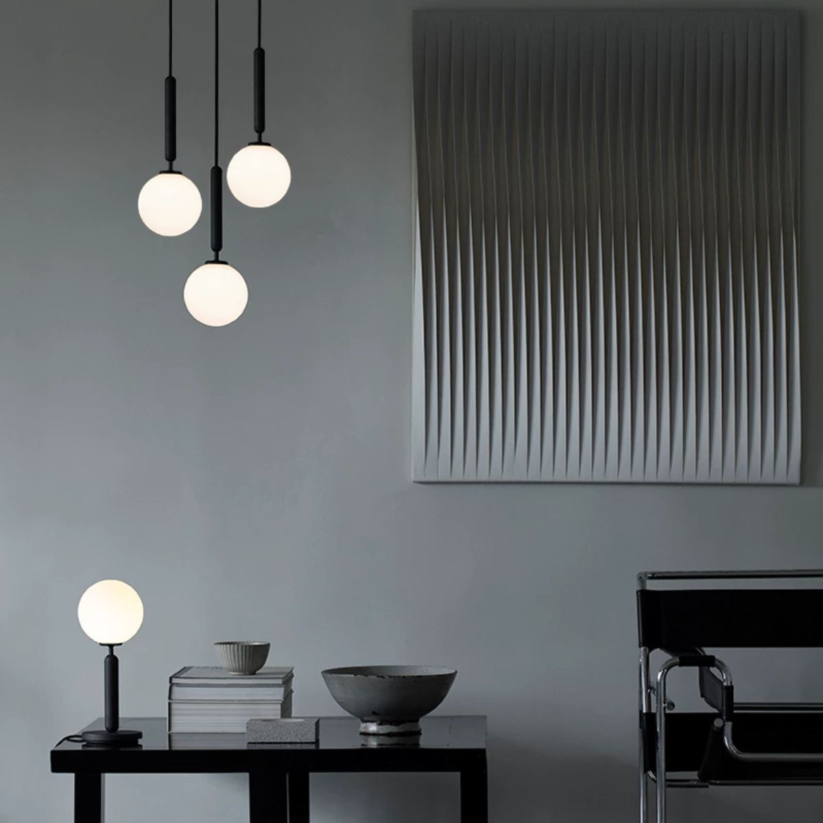 NUURA Φωτιστικό οροφής Φωτιστικό Οροφής MIIRA 3, OPAL σκούρο γκρι ø330mm x max. 2500 mm  220-240V NUURA