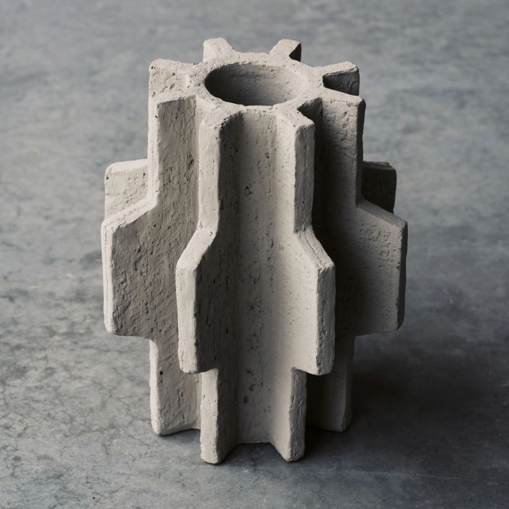 Βάζο 01 cement FCK Γκρι L 20 W 17 H 25.5 cm SERAX