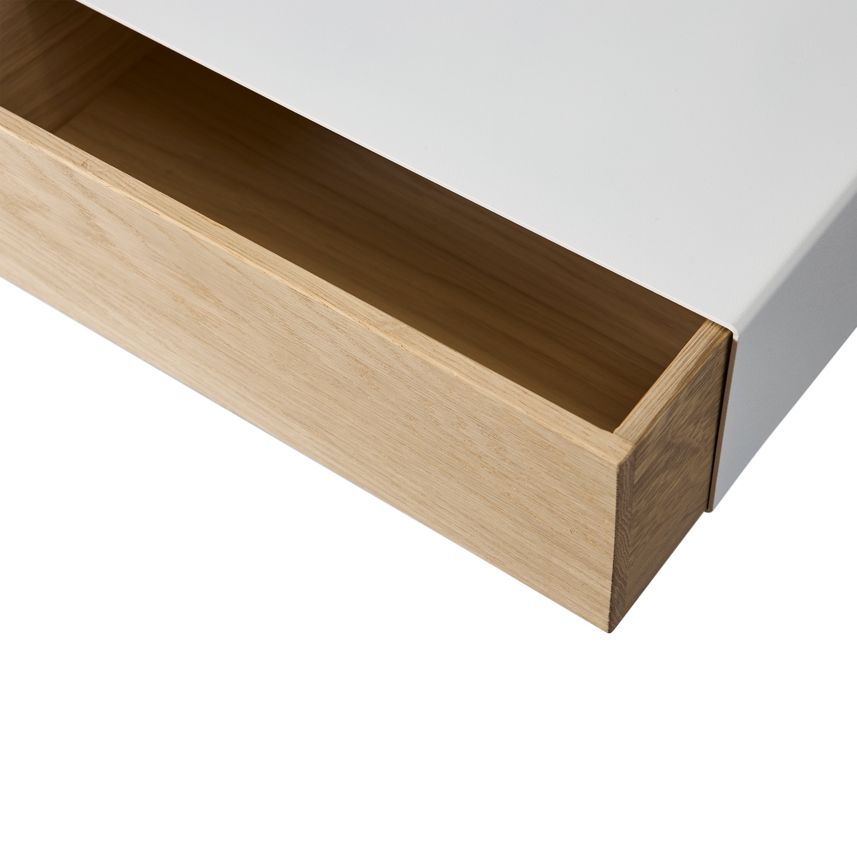 Ράφι Τοίχου - Κομοδίνο Keep - Λευκό Μεταλλικό Ξύλο Δρυός W38 x D24 x H12 cm ANDERSEN