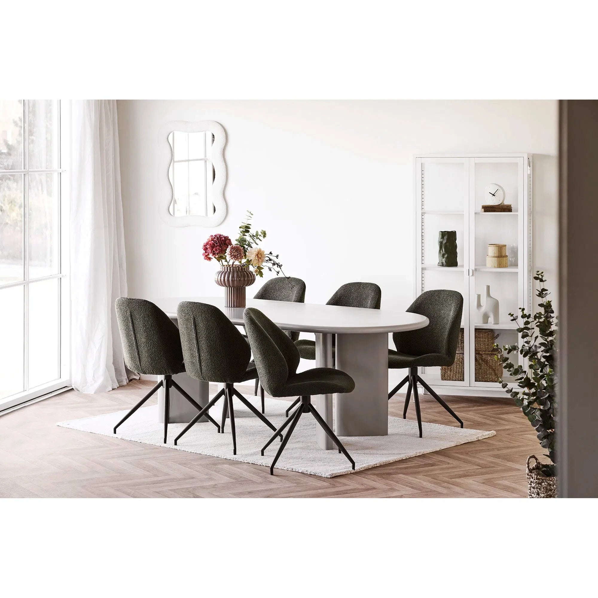 Καθρέφτης Bosaro - Μπουκλέ Λευκός W80 x L3.5 x H54 HOUSE NORDIC