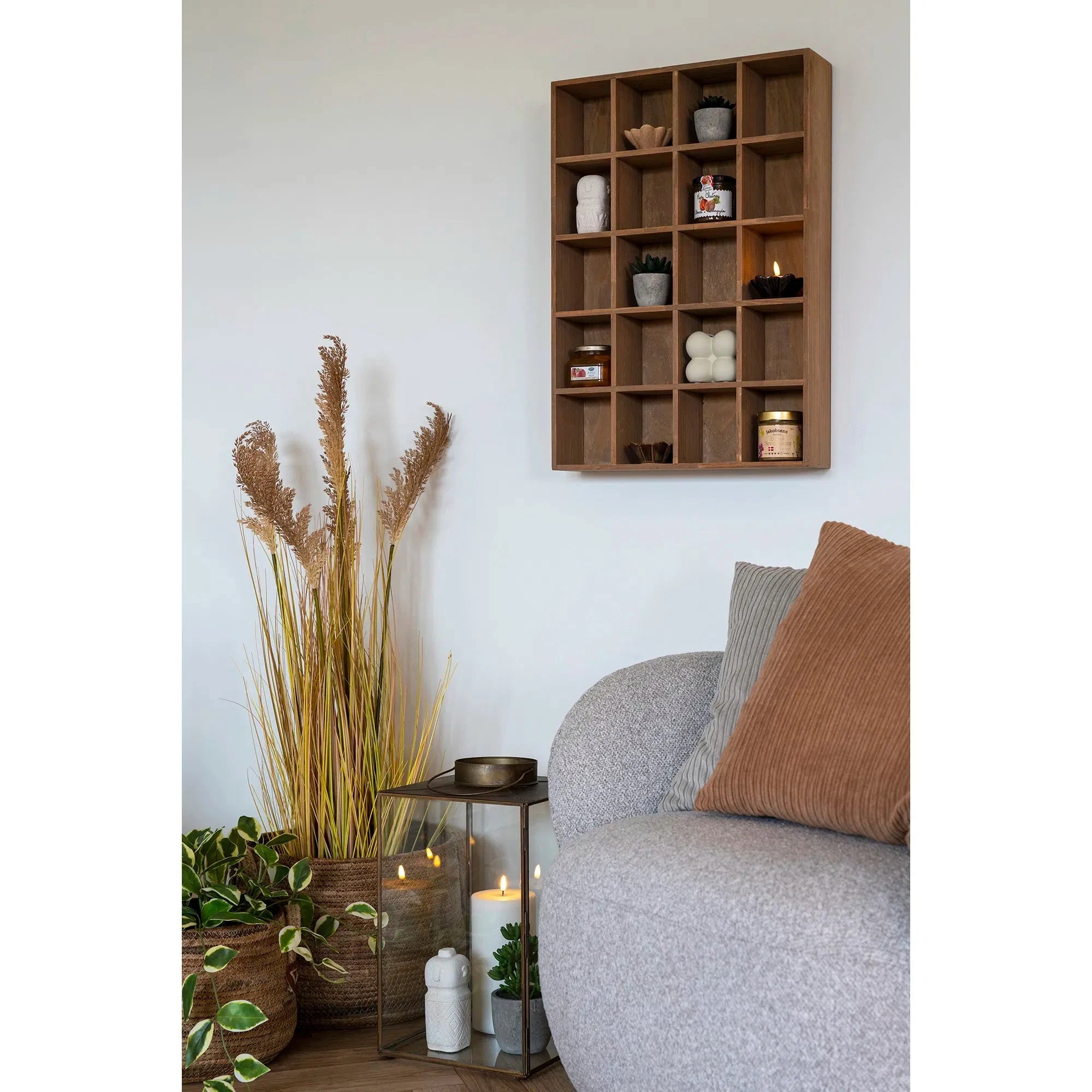 HOUSE NORDIC Shelf Ράφι τοίχου Moss, ξύλο πεύκου, φυσικό, 44x10x63 cm NORDIC HOUSE