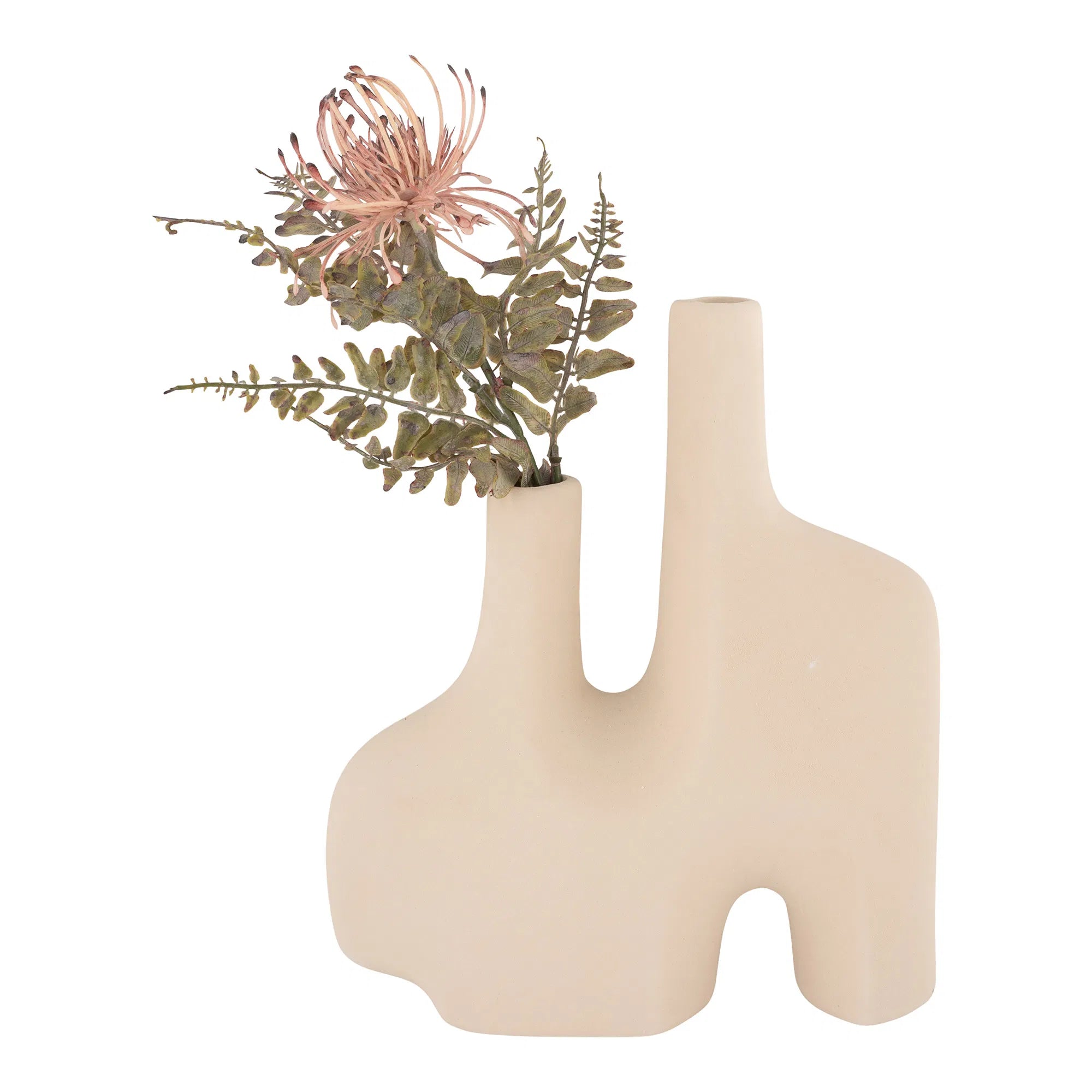 Βάζο Vase - Κεραμικό Μπεζ 23,5x8x27 cm HOUSE NORDIC