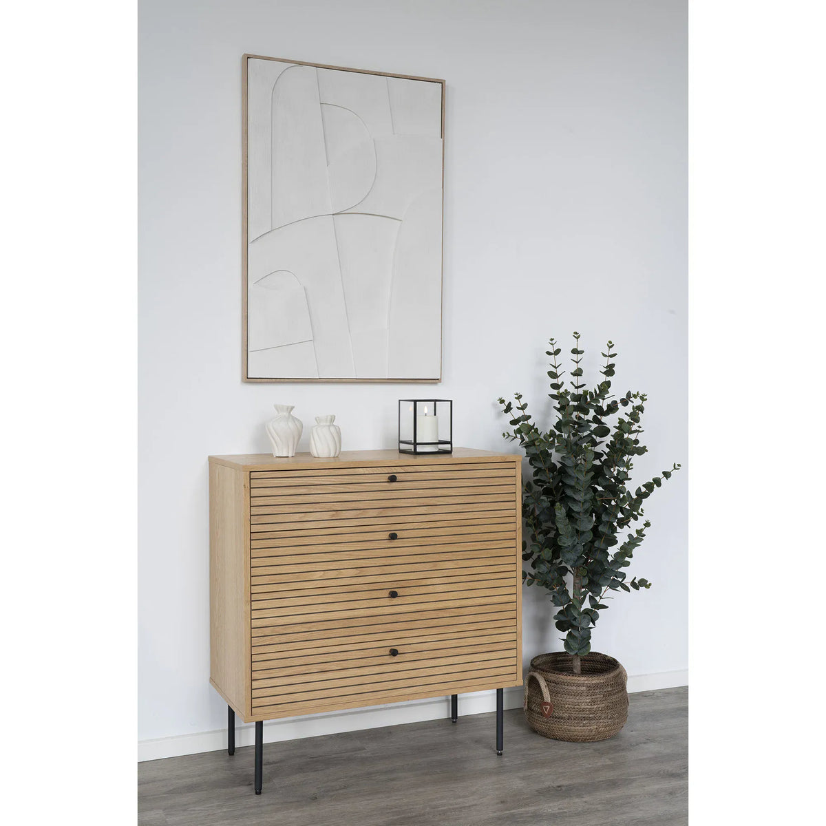 Βάζα Vase - Κεραμικά Άσπρα Σετ Των 2 τμχ W9/11 x L8.8/10.5 x H12/15 cm HOUSE NORDIC