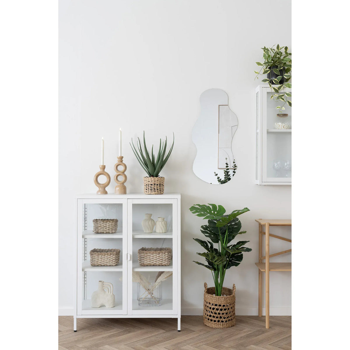 Βάζα Vase - Κεραμικά Άσπρα Σετ Των 2 τμχ W9/11 x L8.8/10.5 x H12/15 cm HOUSE NORDIC