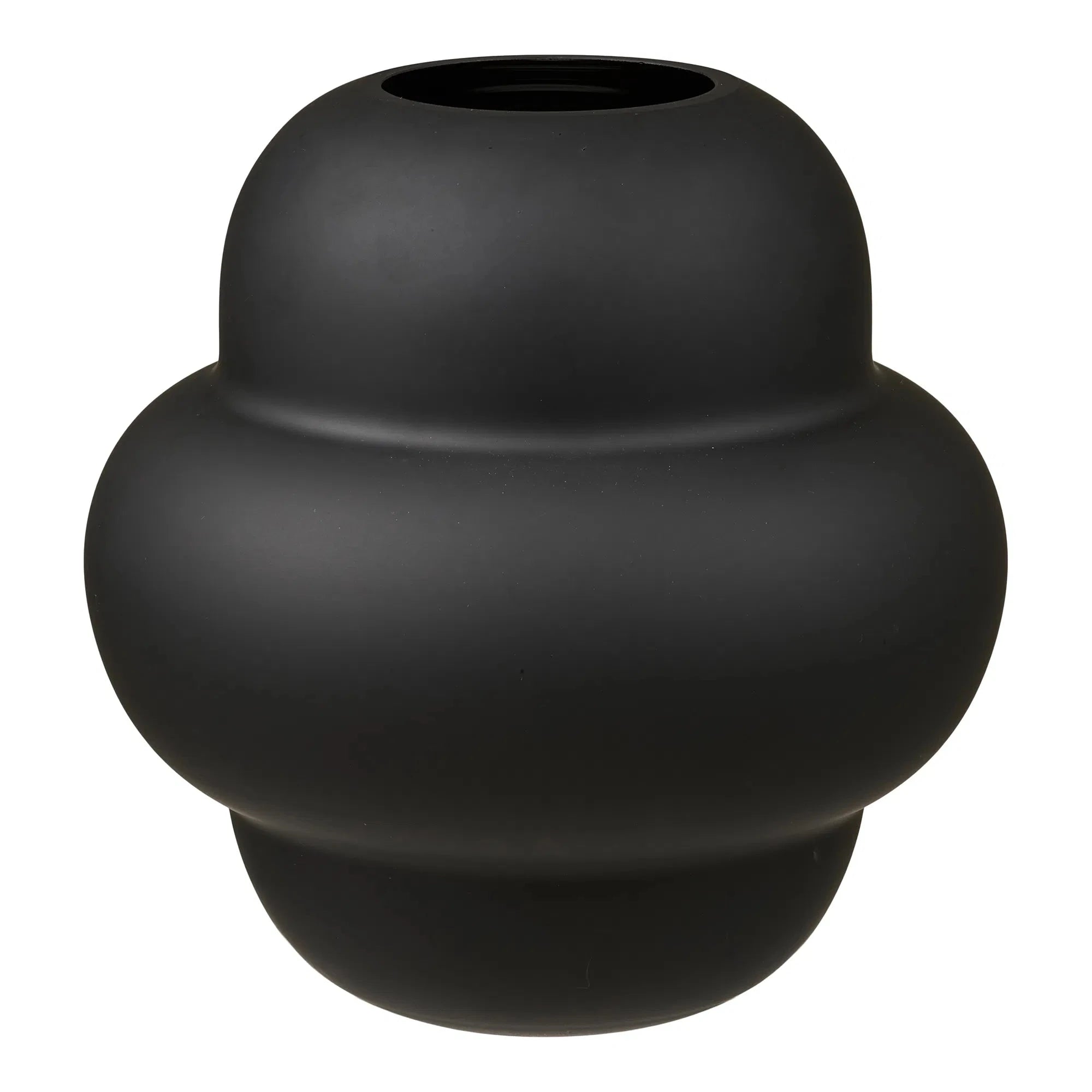 HOUSE NORDIC ΒΑΖΟ Βάζο Vase - Φυσητό Γυαλί Μαύρο ø21 x H20 cm HOUSE NORDIC