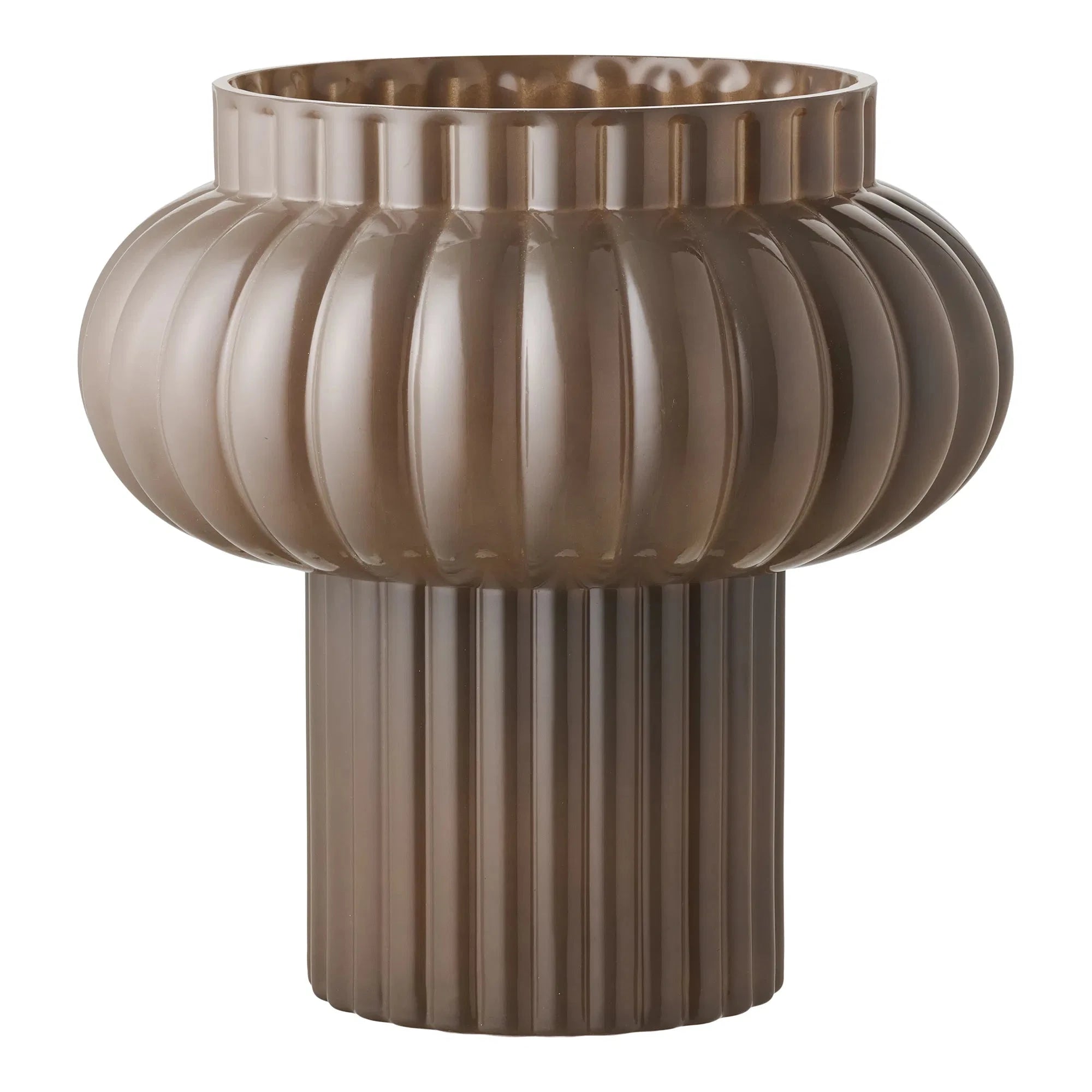 HOUSE NORDIC ΒΑΖΟ Βάζο Vase - Φυσητό Γυαλί Καφέ ø27 x H27 cm HOUSE NORDIC