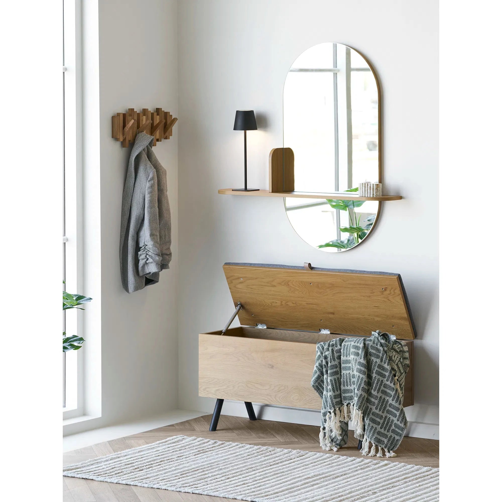 HOUSE NORDIC Κρεμάστρα Κρεμάστρα Ρούχων Caltra - Ξύλο Δρυός Φυσική Απόχρωση W3 x L40 x H18 cm HOUSE NORDIC
