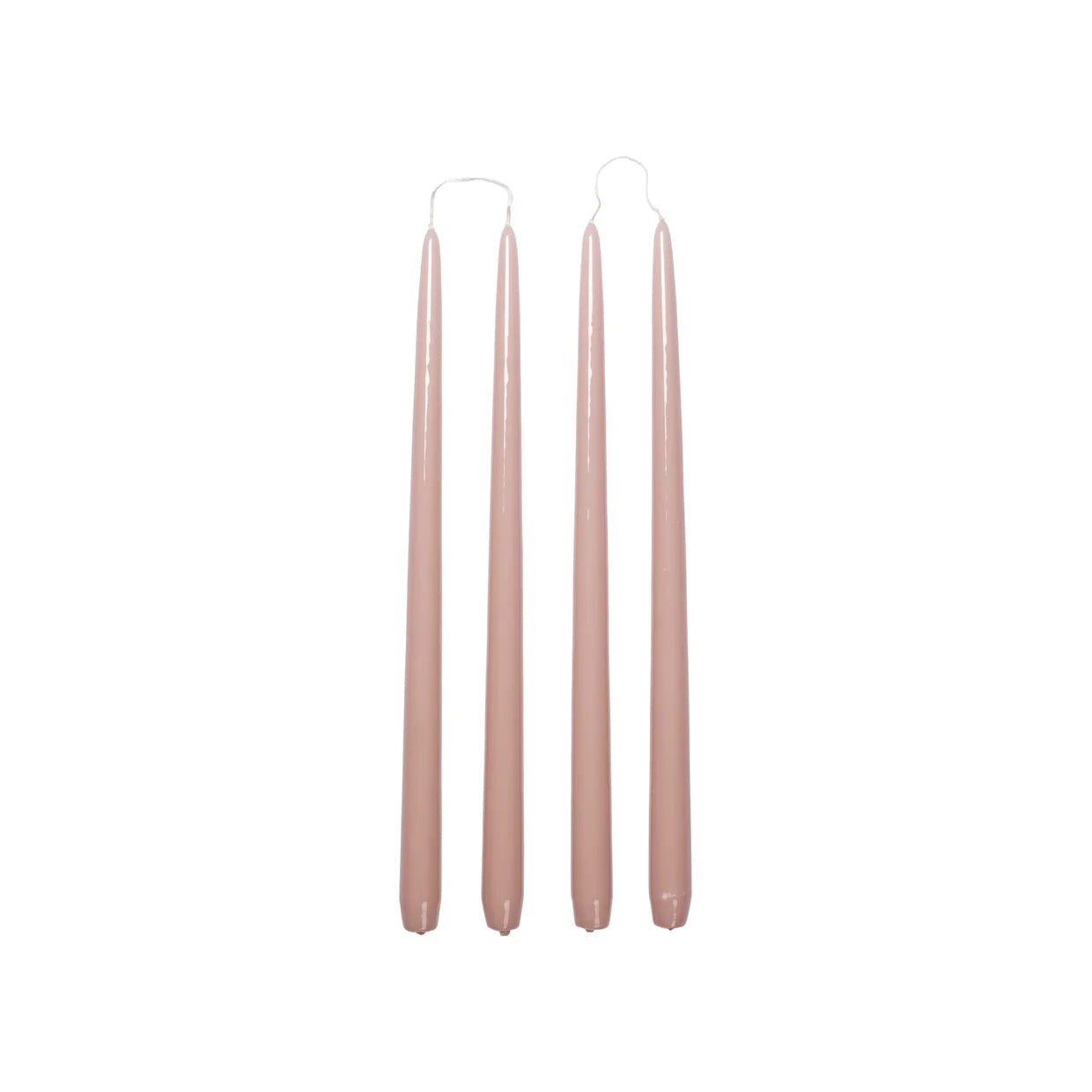 Κερί Smooth Taper - Ροζ Γυαλιστερό Σετ 4 τμχ Burn Time 10.5 Hrs Ø2,2 x H38 cm Broste Copenhagen