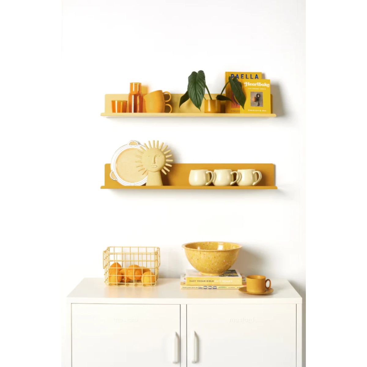 Mustard Ράφι Μεταλλικό ράφι The Ledge Small in Mustard Χάλυβα H12xW85xD13cm Mustard