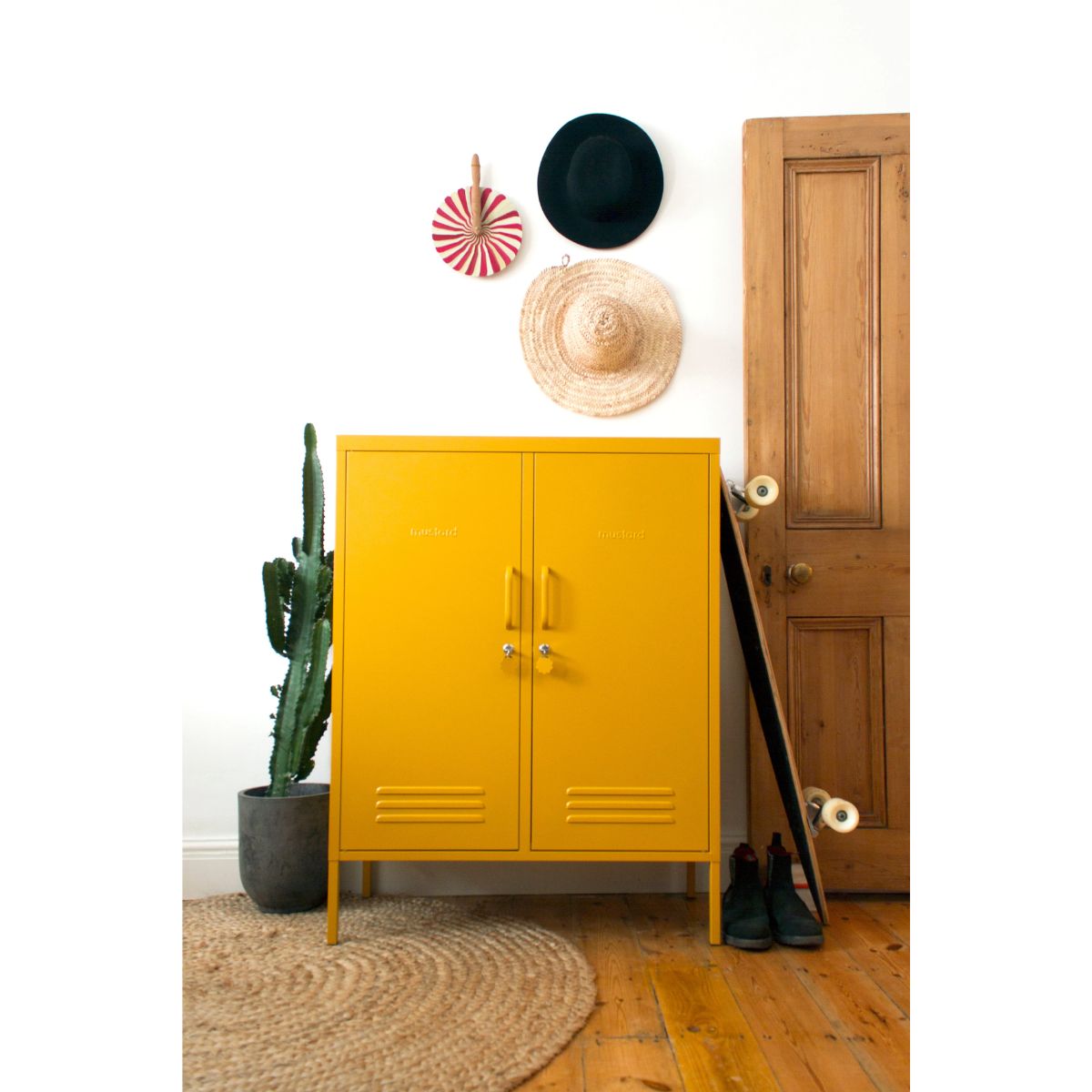 Mustard Ντουλάπι Μεταλλικό ντουλάπι Locker The Midi in Mustard Χάλυβα H111xW85xD40cm Mustard