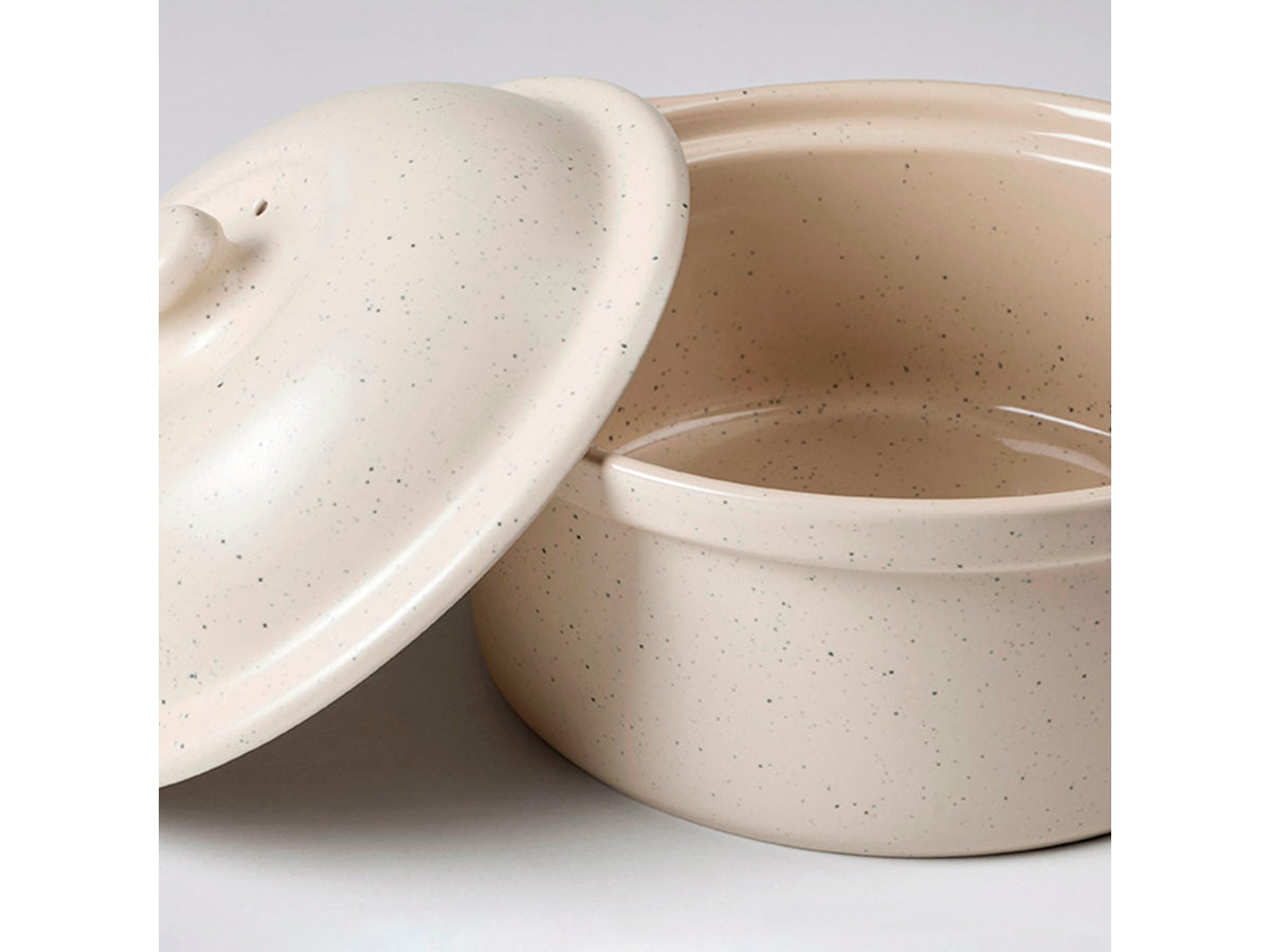 Πυρίμαχο Σκεύος Με Καπάκι Vig Ovenware Μπεζ Glazed Stoneware W24 x L20,5 x H8,5 cm Broste Copenhagen