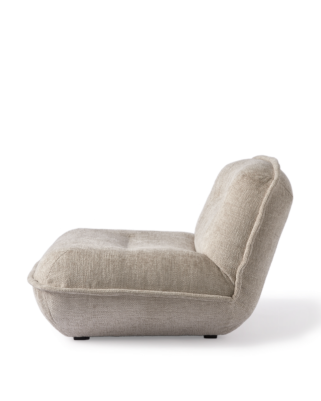 POLSPOTTEN Πουφ Love Seat BERRY Πουφ Υφασμάτινο W130 x D103 x H70 Λευκό POLSPOTTEN