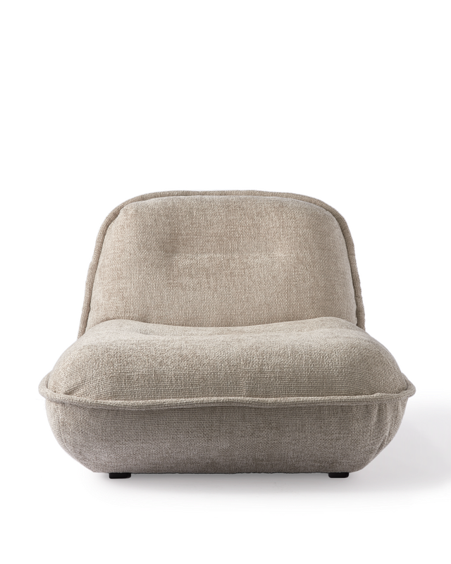 POLSPOTTEN Πουφ Love Seat BERRY Πουφ Υφασμάτινο W130 x D103 x H70 Λευκό POLSPOTTEN