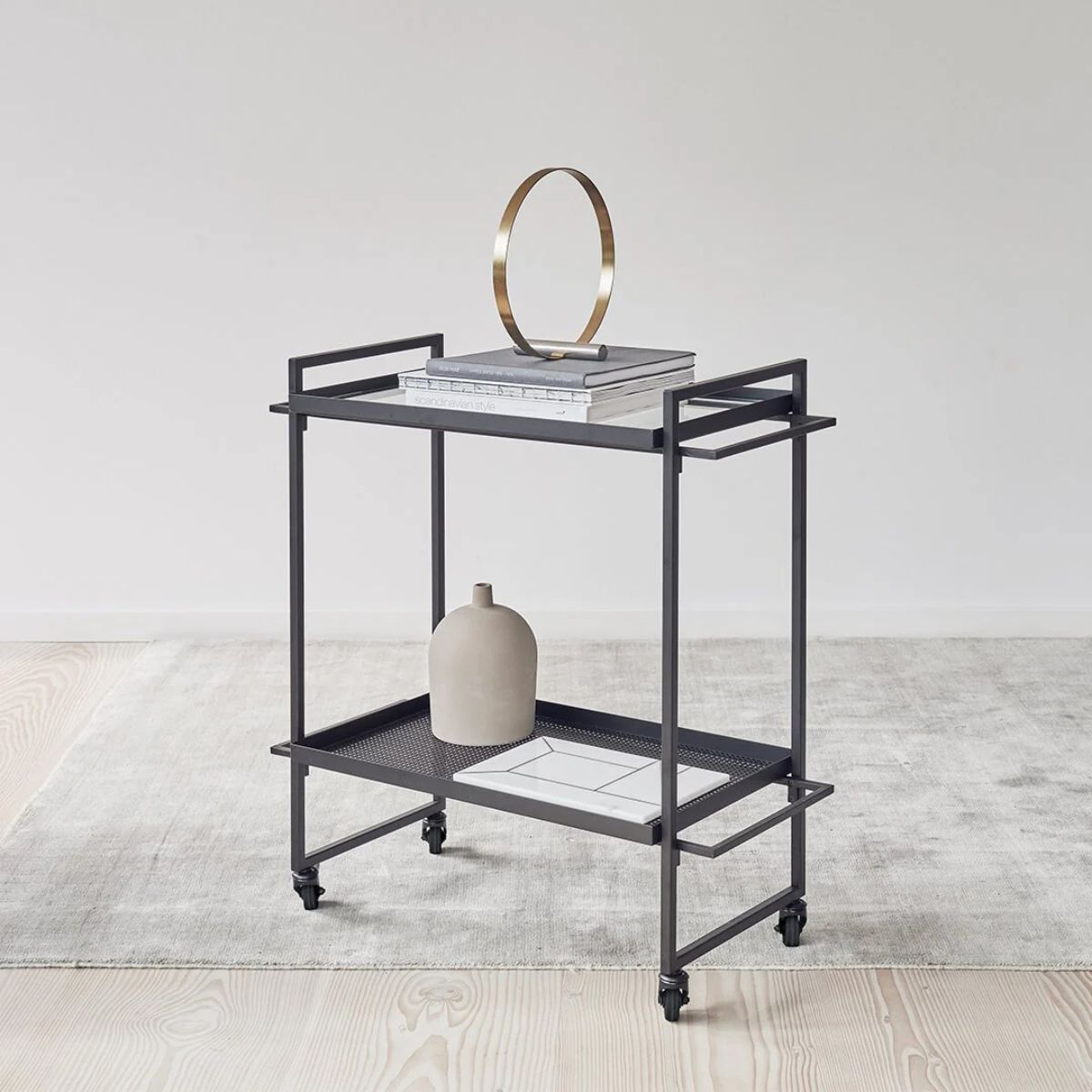 KRISTINA DAM studio trolley Τρόλεϊ Bauhaus Μαύρο 35x72x77cm