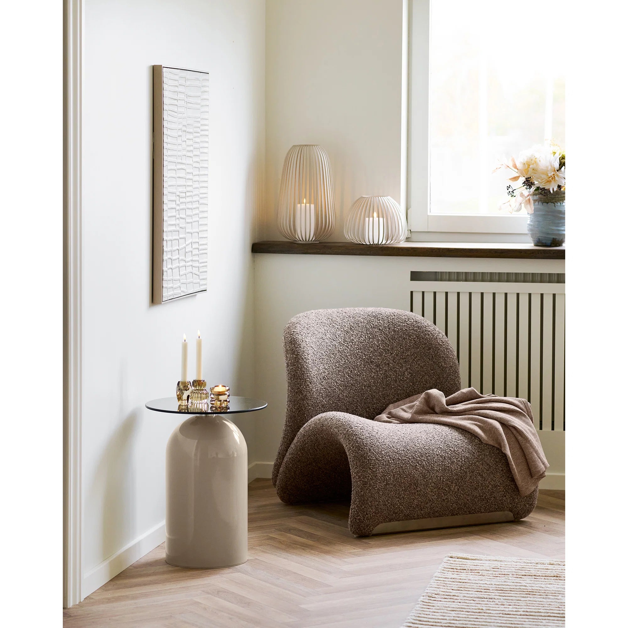 Φανάρι Stoense Μέταλλο Μπεζ ø25 x H19 cm HOUSE NORDIC