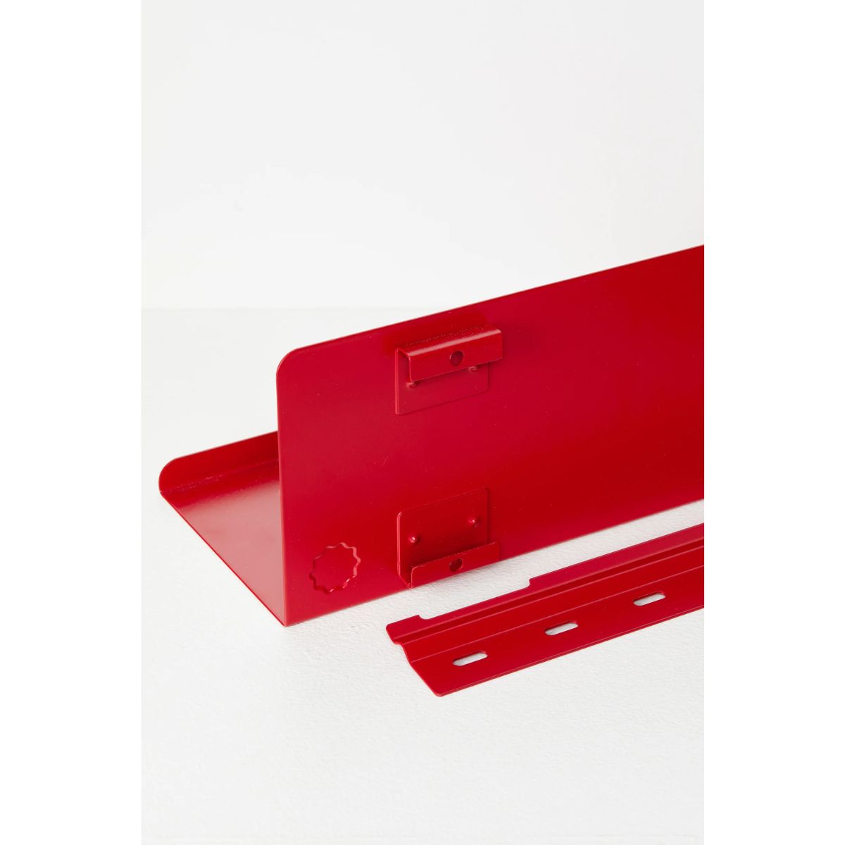 Mustard Ράφι Μεταλλικό ράφι The Ledge Large in Poppy red Χάλυβα H12xW85xD13cm Mustard