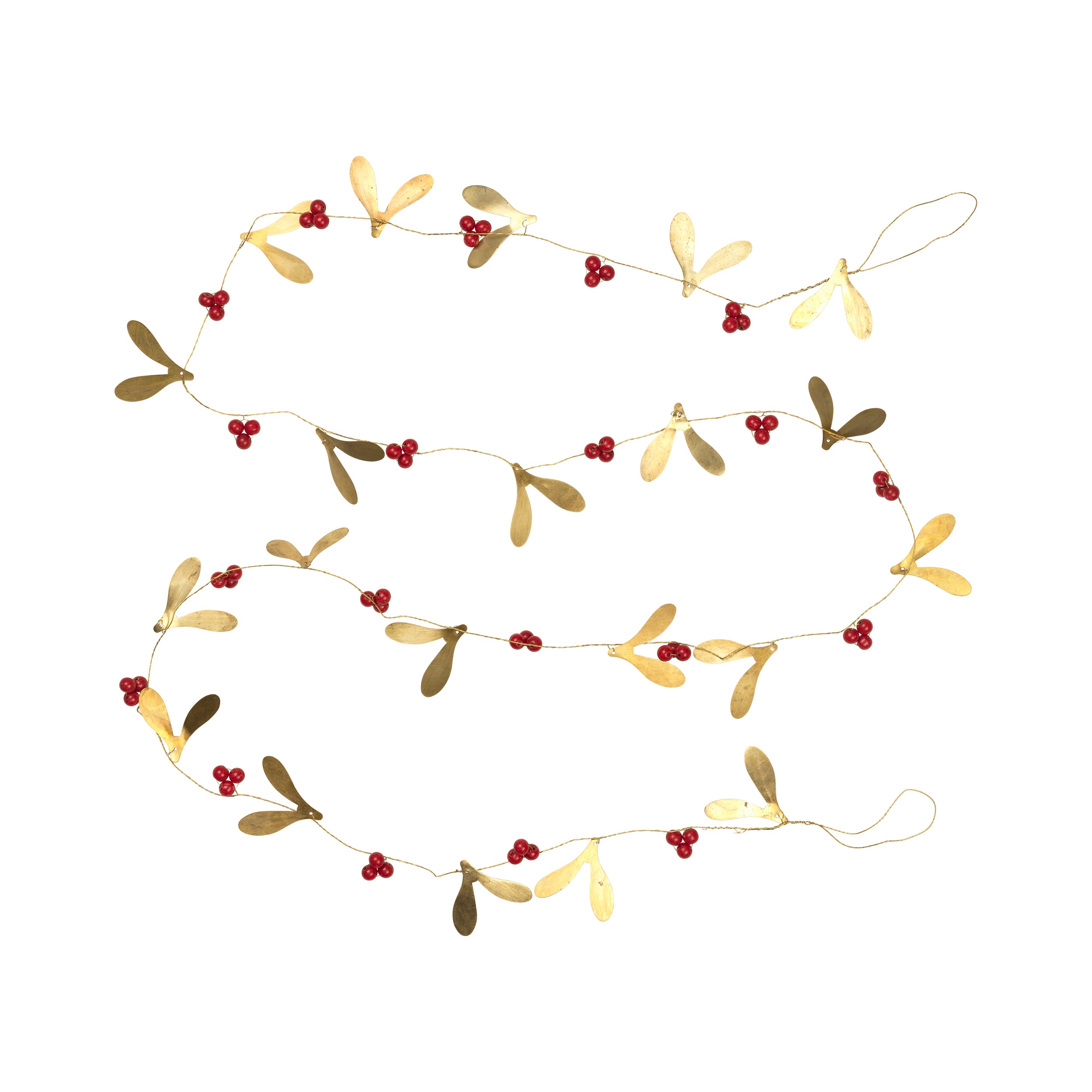 Χριστουγεννιάτικη Γιρλάντα Mistletoe- Ορείχαλκος / Γυάλινες Χάντρες L184 x H3 cm Broste Copenhagen