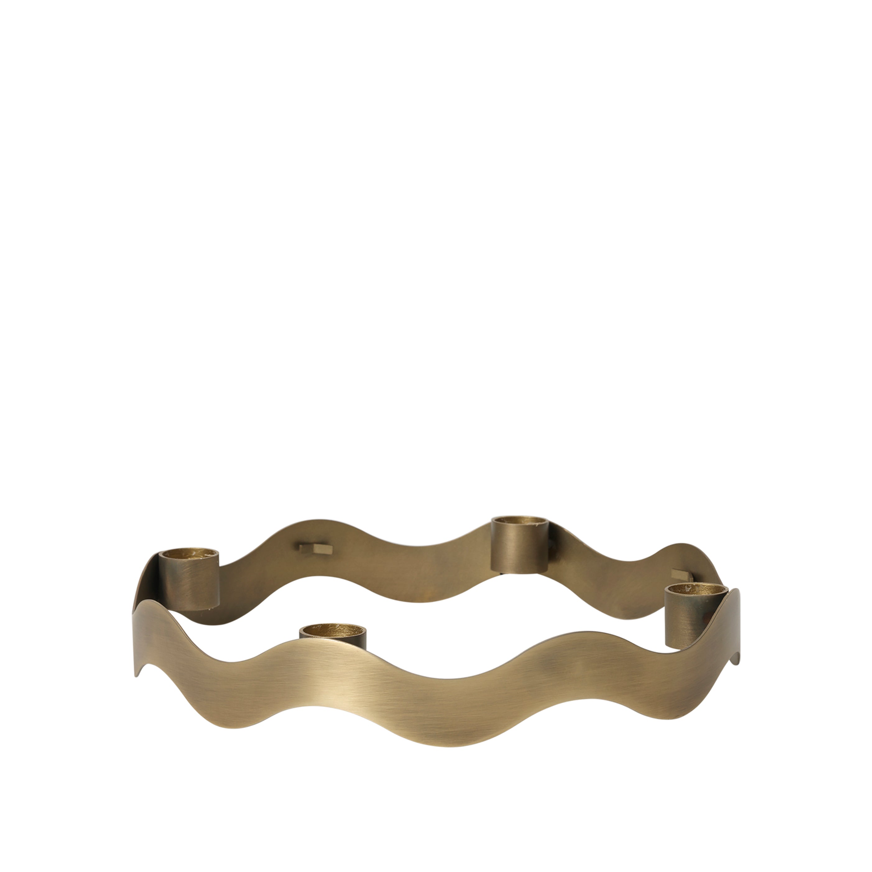 Διακοσμητικό Κηροπήγιο Halo Μεταλλικό Brass Ø18 x H2,8 cm Broste Copenhagen