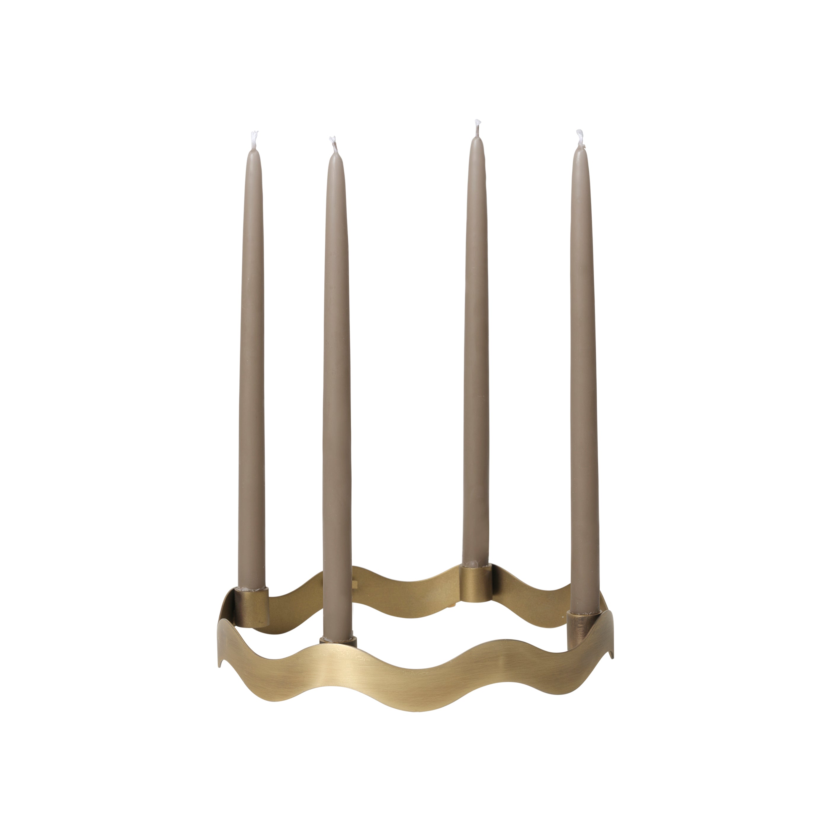 Διακοσμητικό Κηροπήγιο Halo Μεταλλικό Brass Ø18 x H2,8 cm Broste Copenhagen