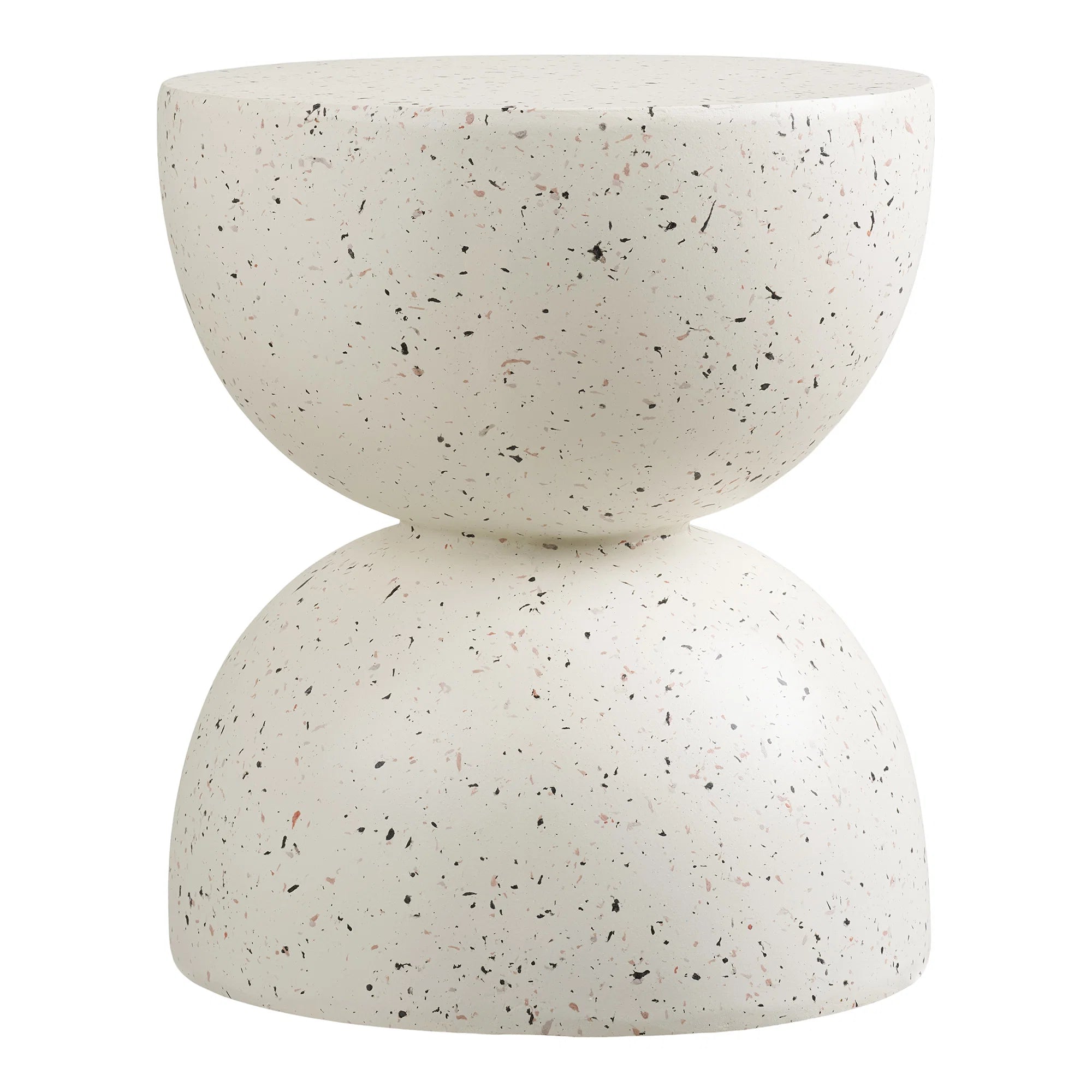 Βοηθητικό Τραπέζι Bonita Off White  Fiberclay/ Terrazzo Look ø40x45 cm HOUSE NORDIC