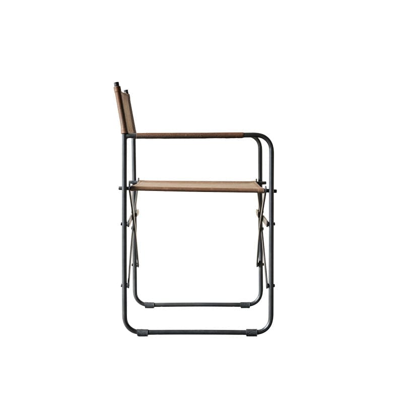 MUUBS Καρέκλα Καρέκλα Silhouette Δέρμα/Μέταλλο Σκουρό Καφέ/Μαύρο W50XD49XH80 CM cm MUUBS